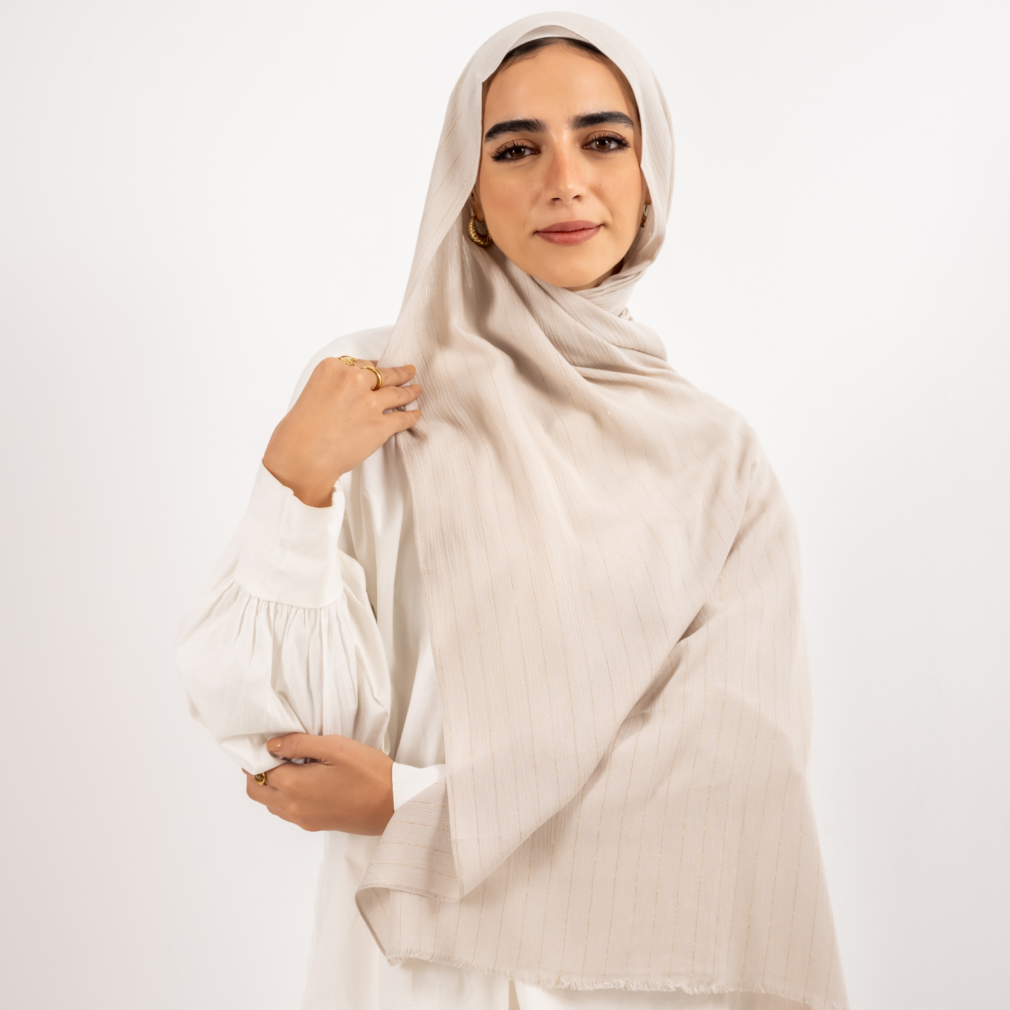 Viscose Golden Stripes Scarf