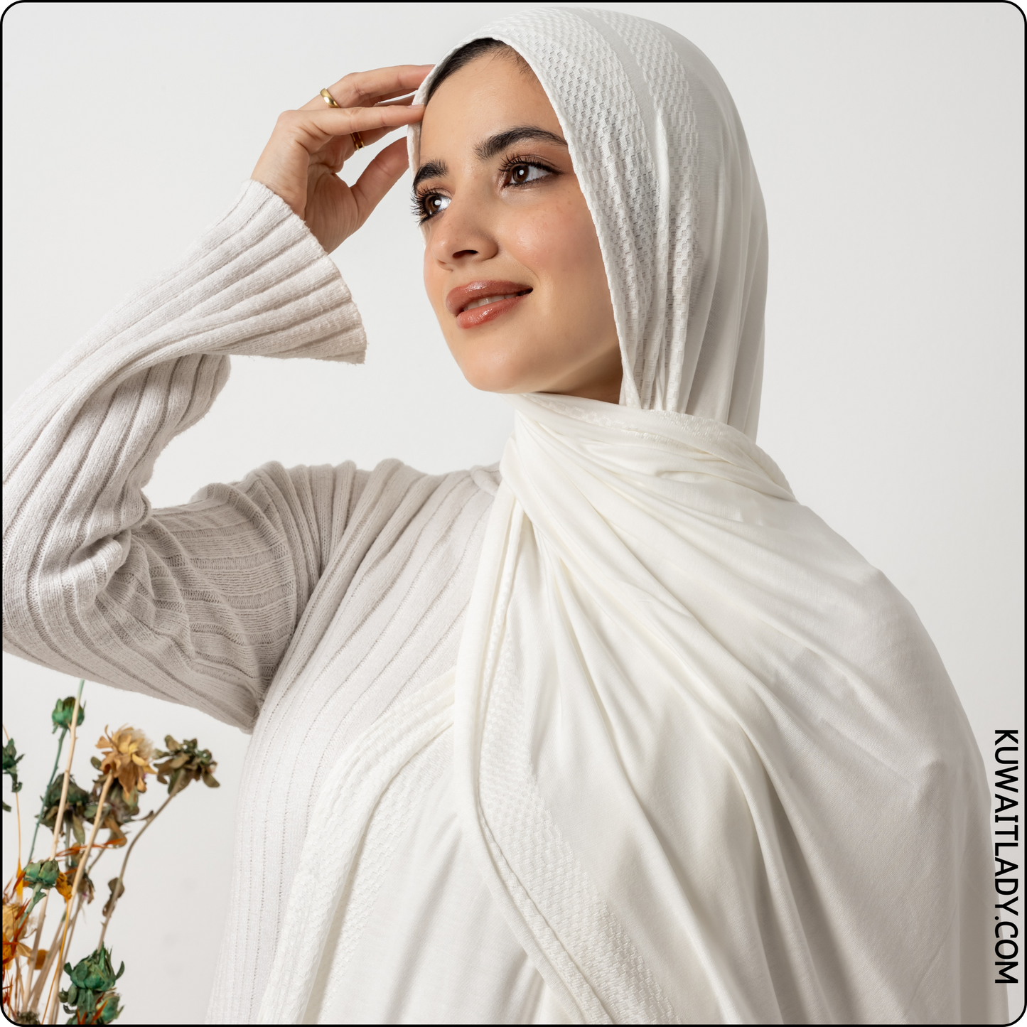 Jacquard Cotton Stretch Scarf