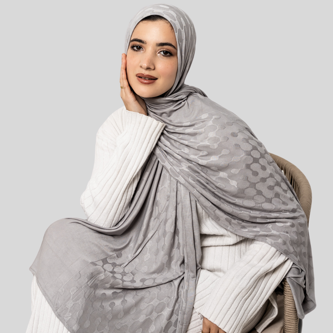 وشاح جاكار من القطن الذري