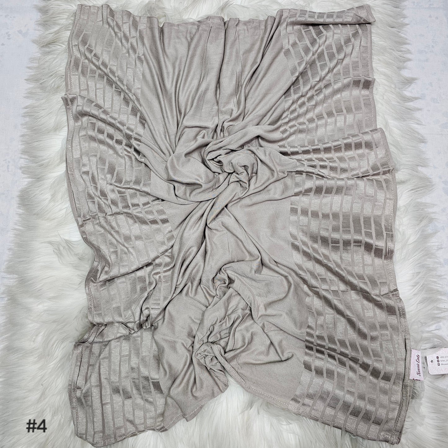 Brick Border Cotton Scarf