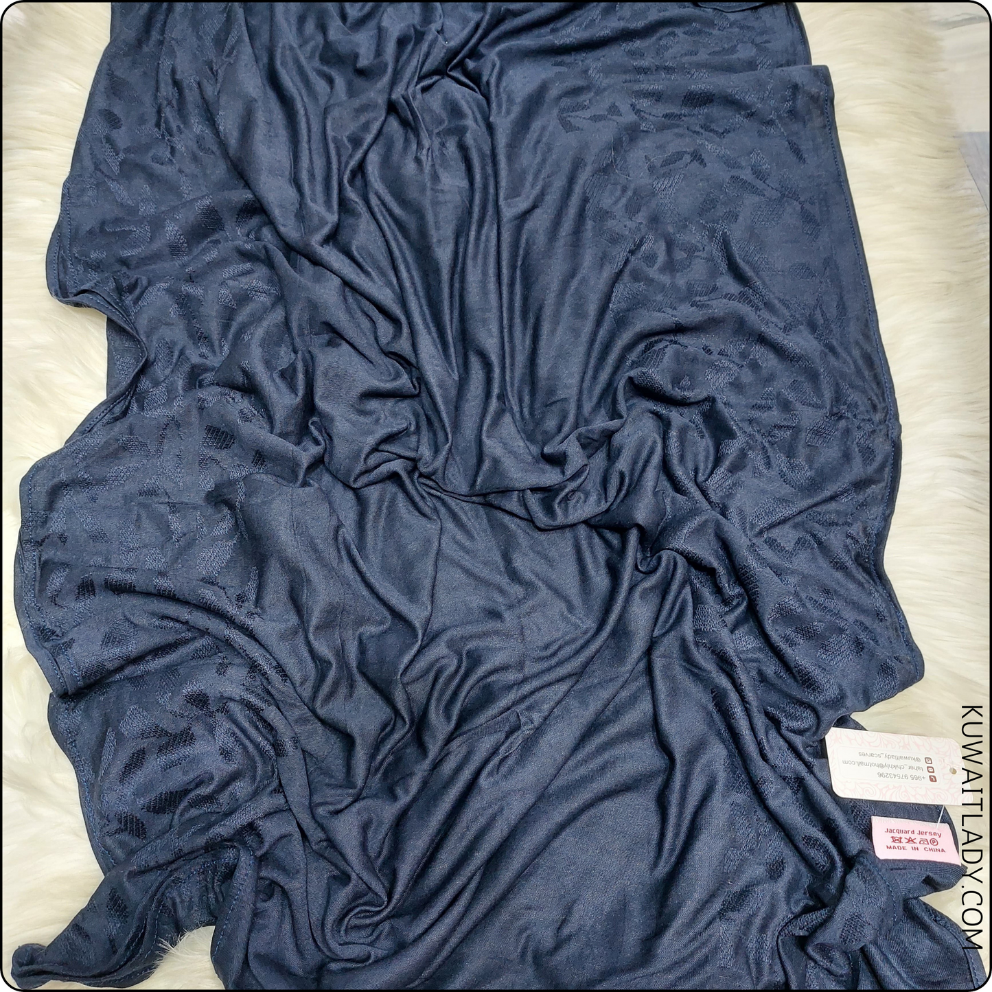 Leafy Elegance Cotton Stretch Scarf