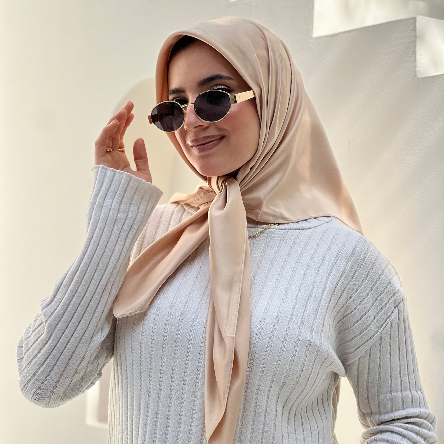 Satin Square Turban Hijab