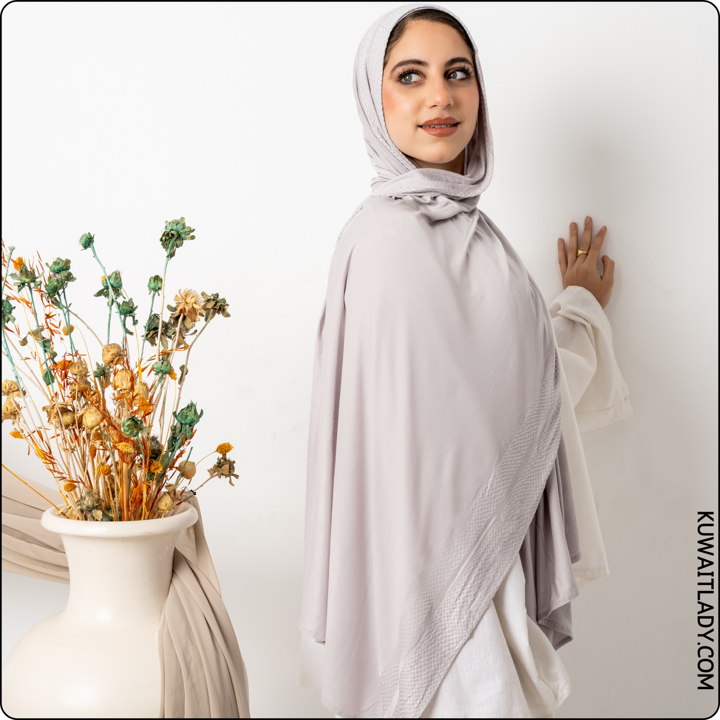 Jacquard Cotton Stretch Scarf