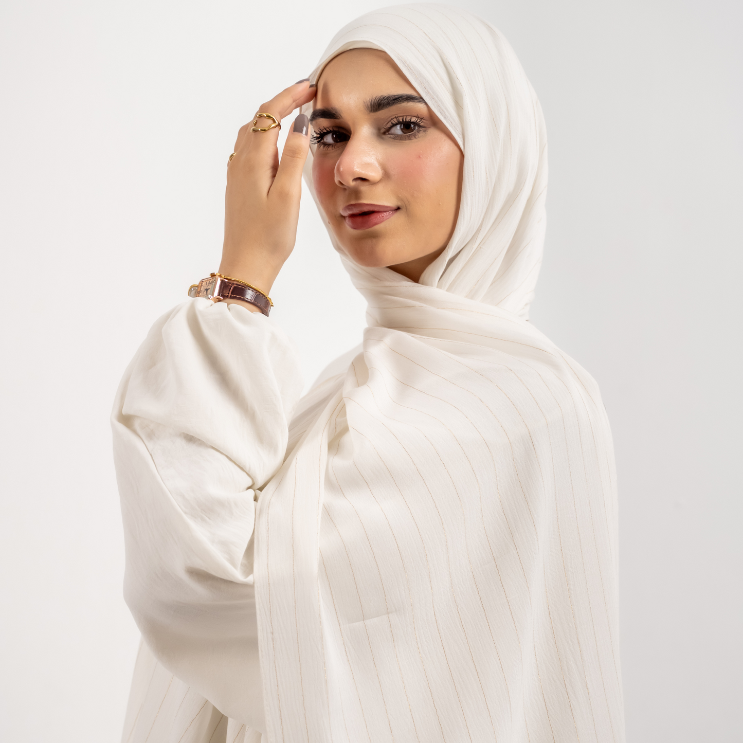 Viscose Golden Stripes Scarf