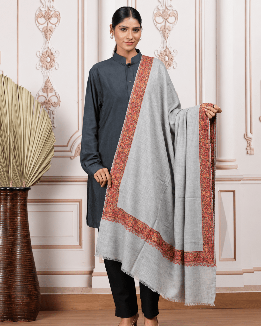 Border Embroidery Shawl