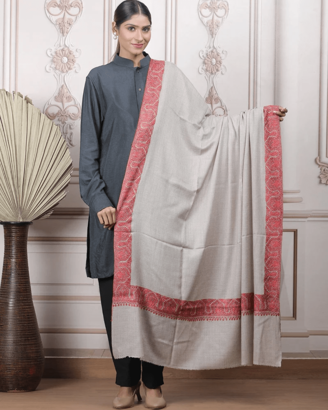 Border Embroidery Shawl