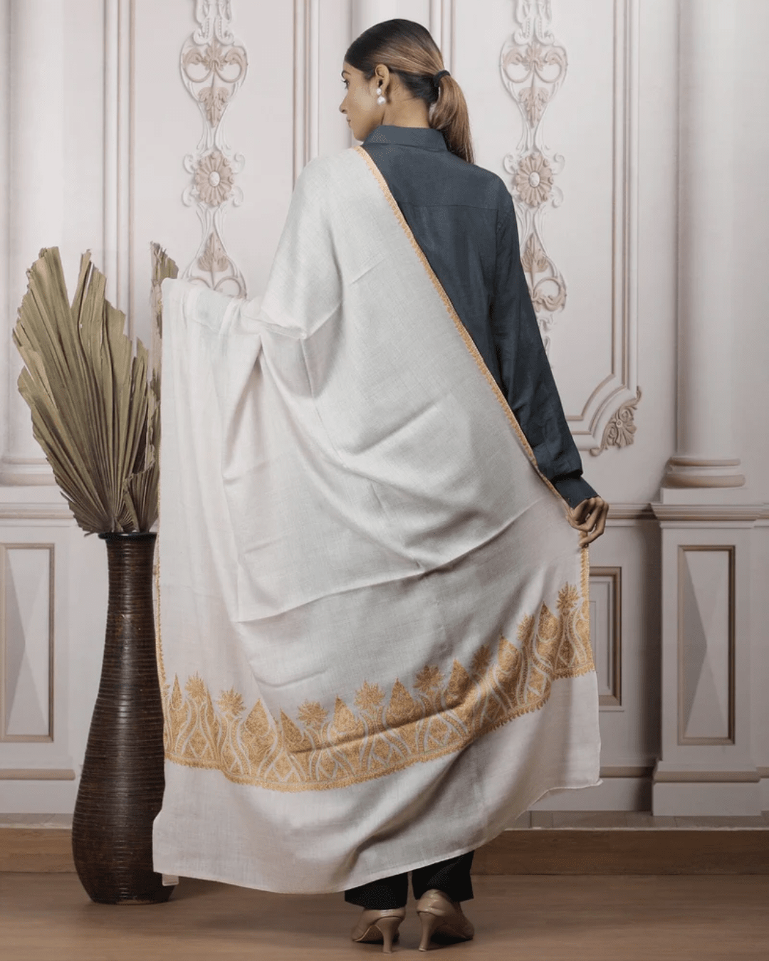 Border Embroidery Shawl