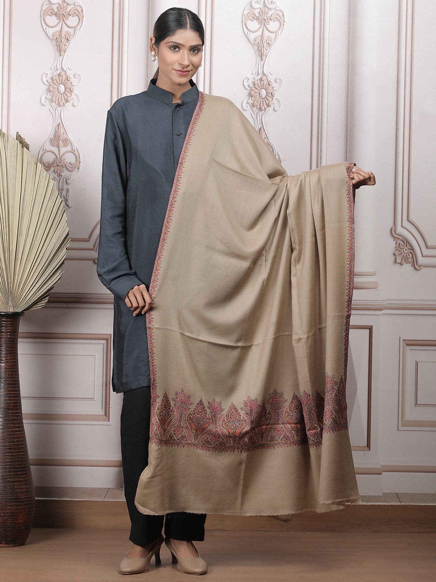 Border Embroidery Shawl