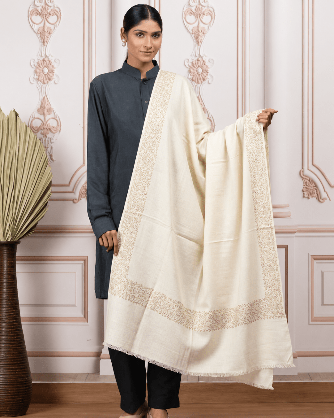 Border Embroidery Shawl