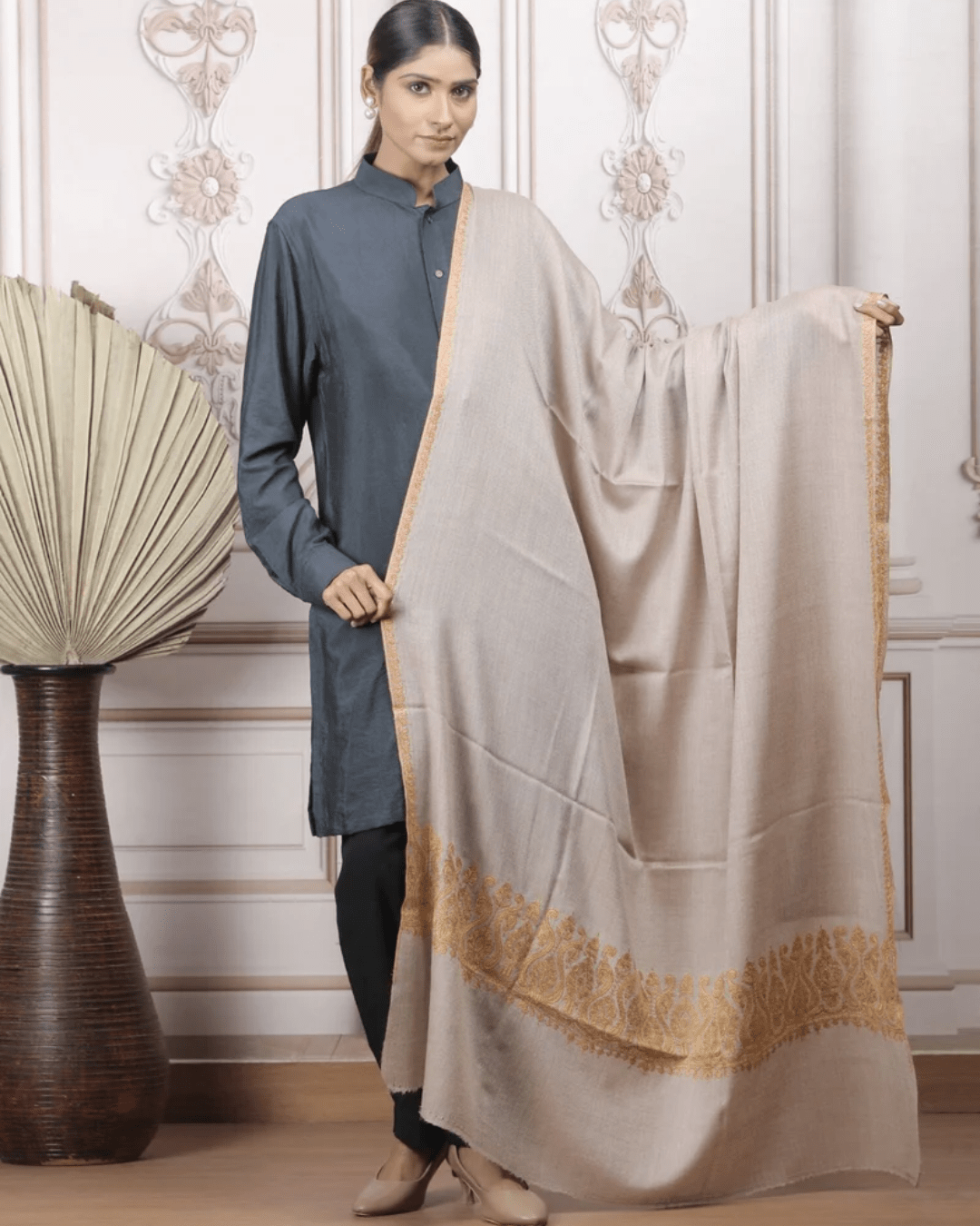 Border Embroidery Shawl