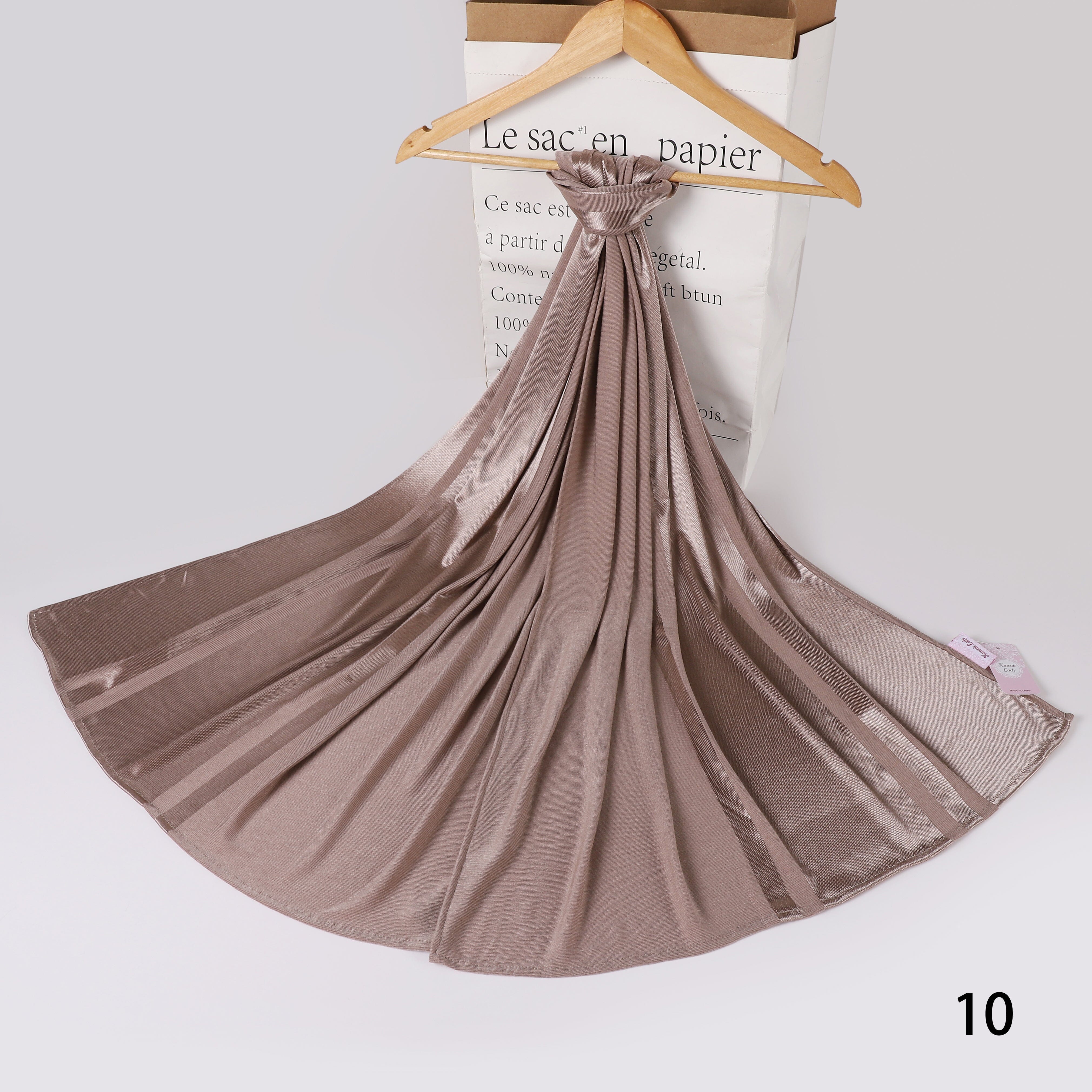 Cotton Satin Panel Scarf