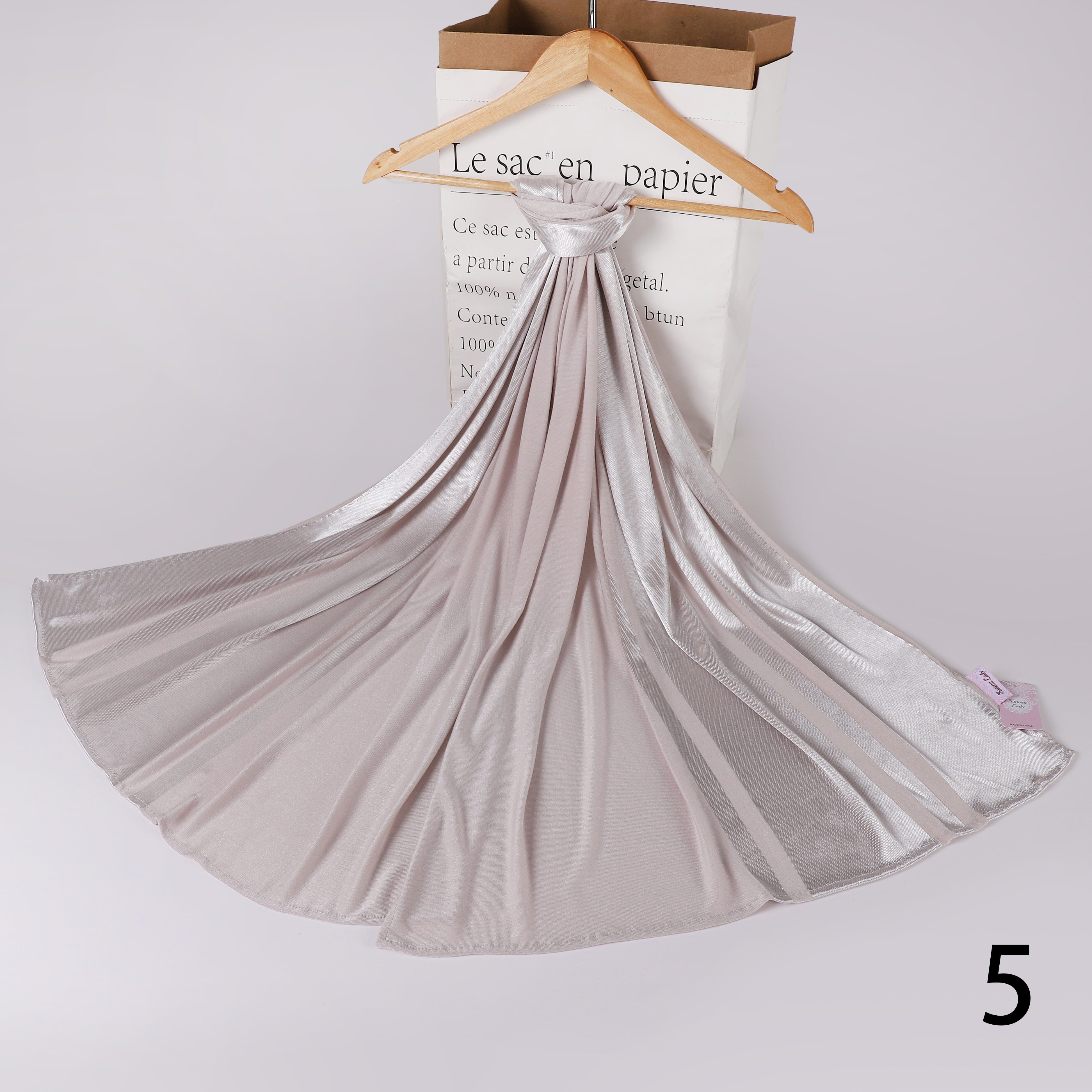 Cotton Satin Panel Scarf