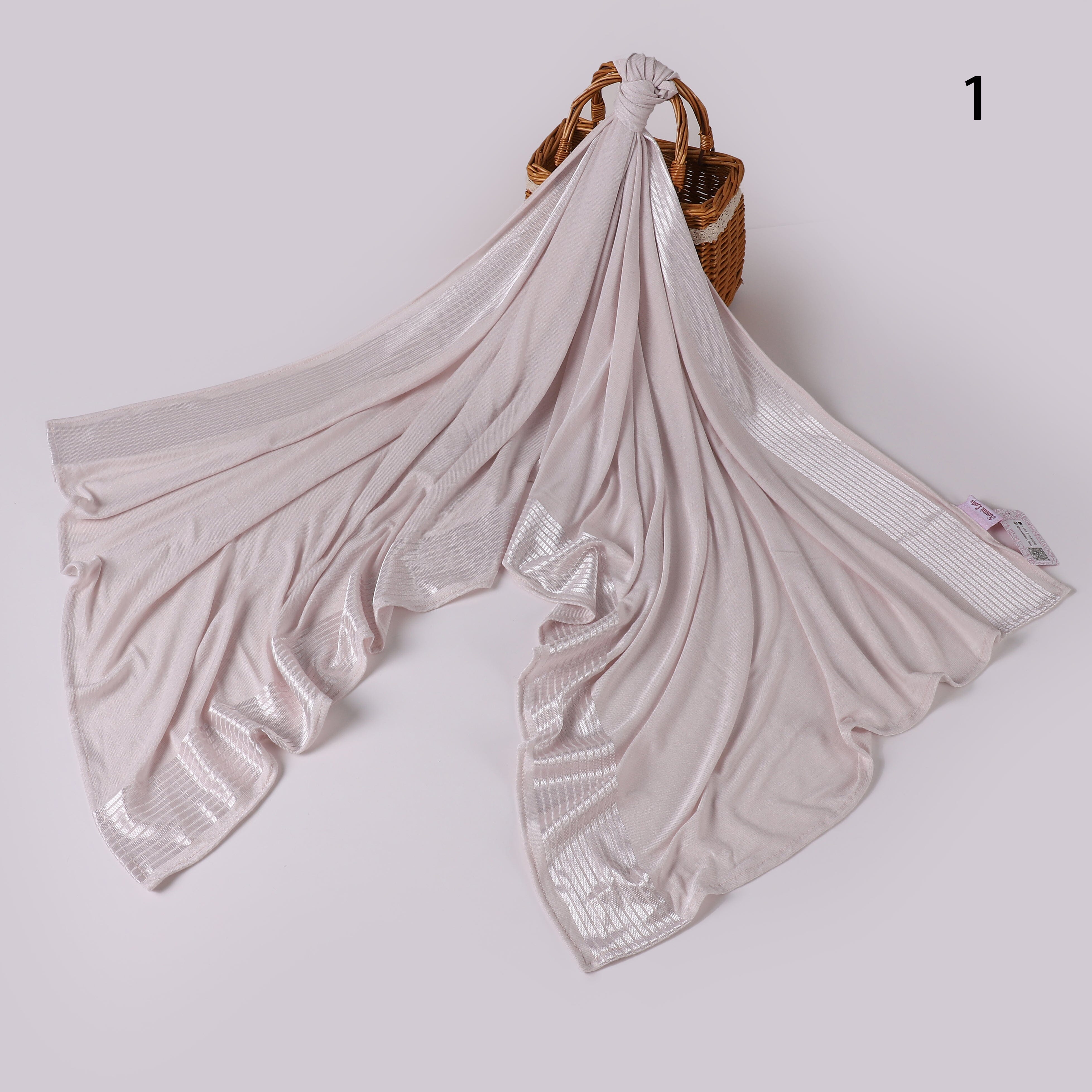 Cotton Satin Stripes Scarf