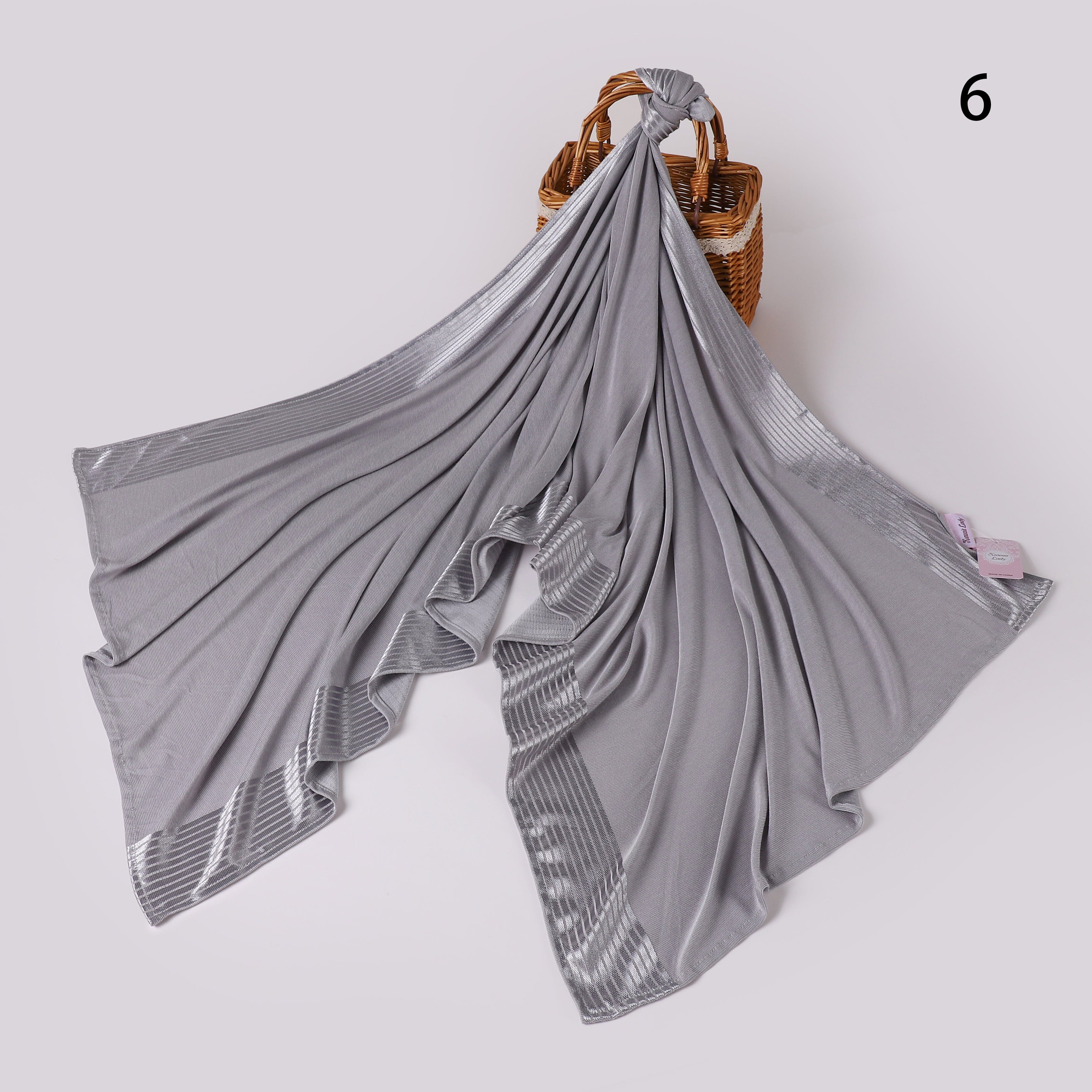 Cotton Satin Stripes Scarf