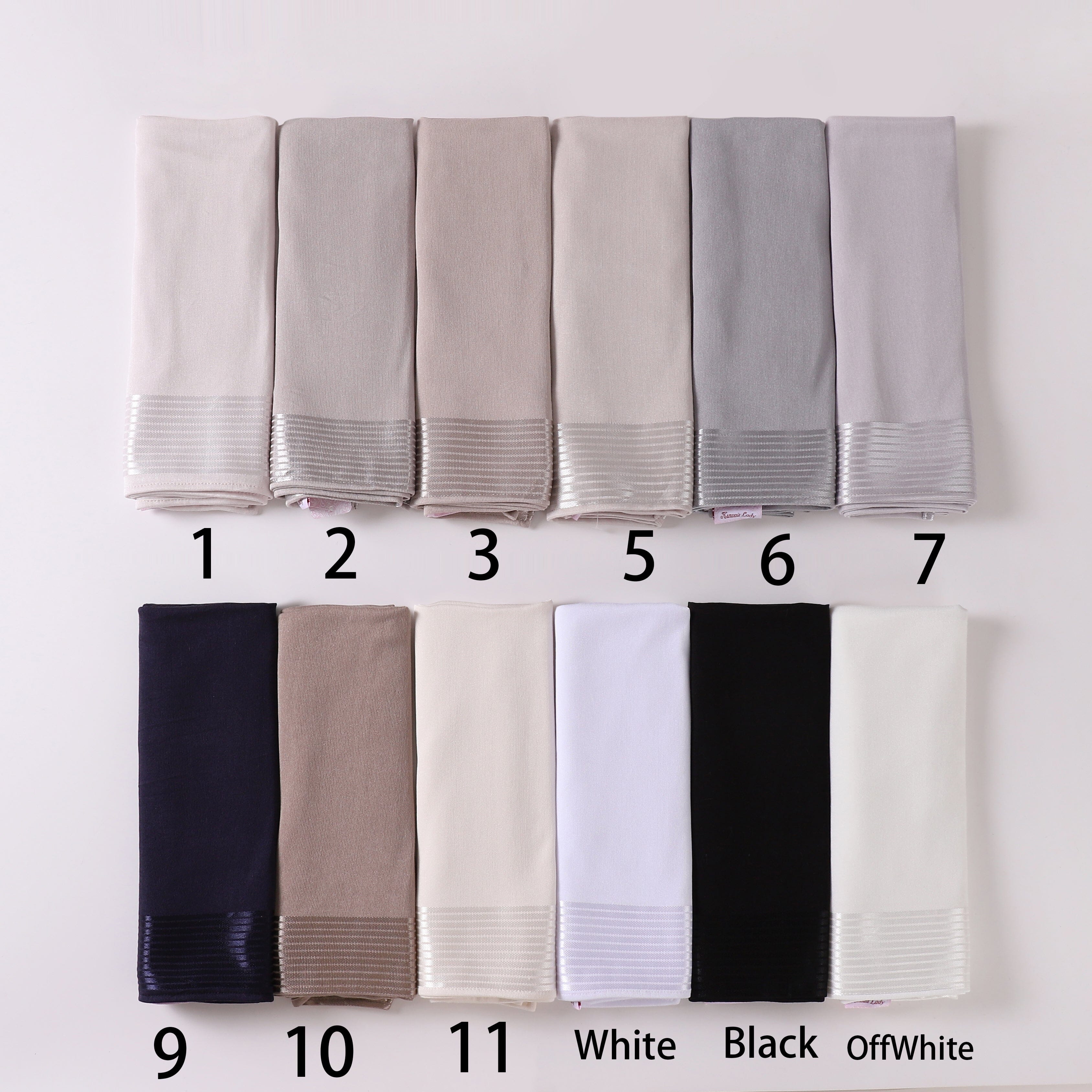 Cotton Satin Stripes Scarf