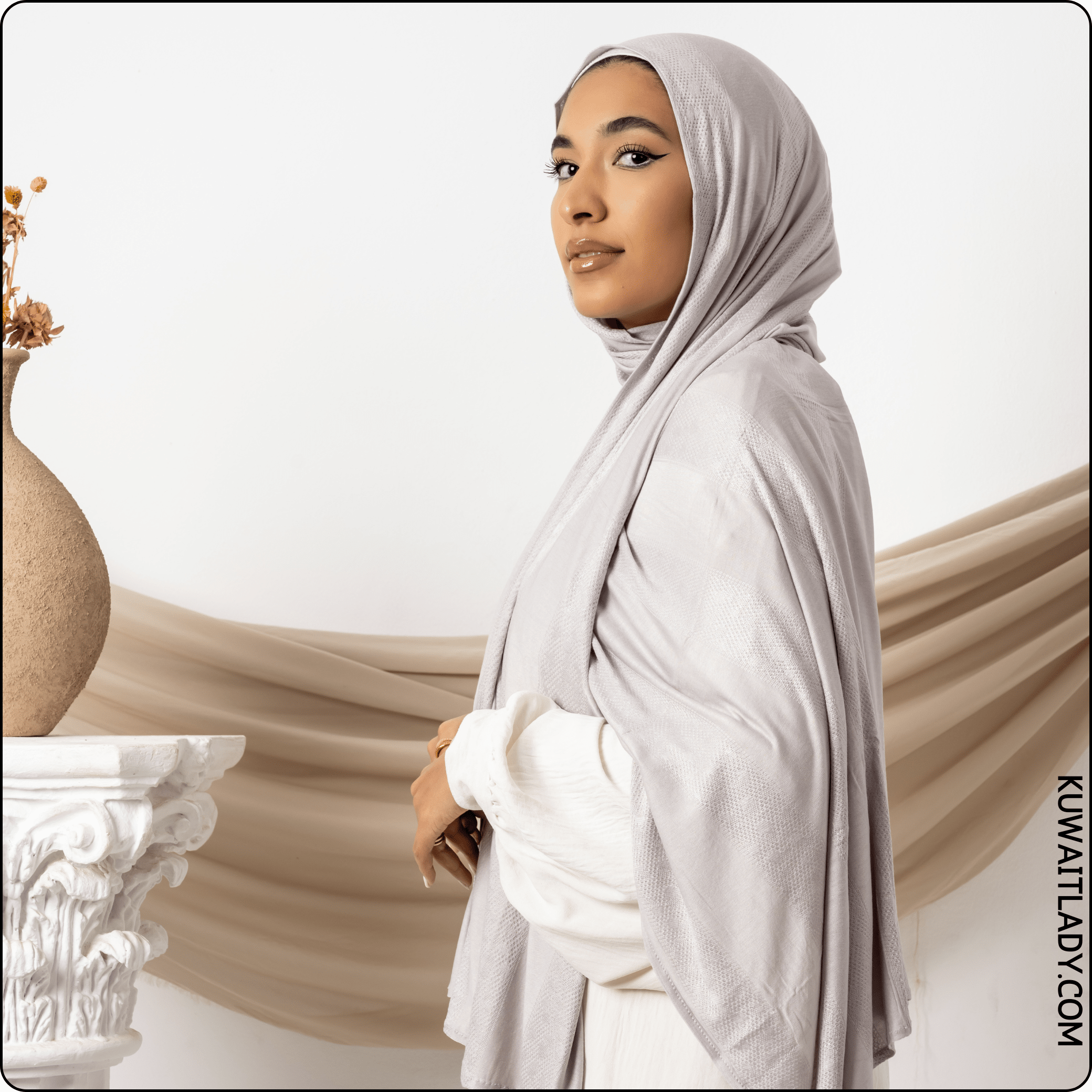 Dotted Cotton Stretch Scarf