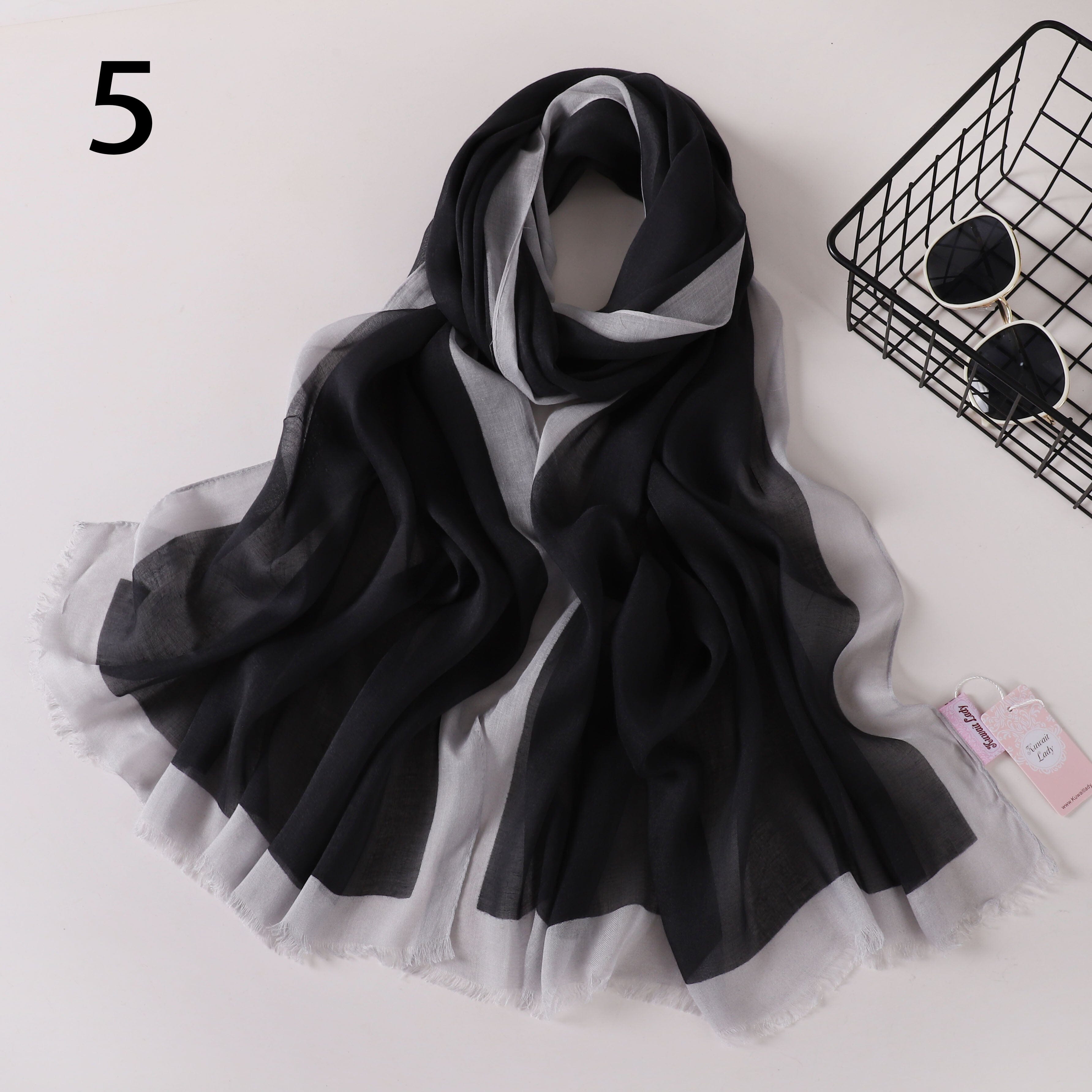 Frame Border Linen Scarf