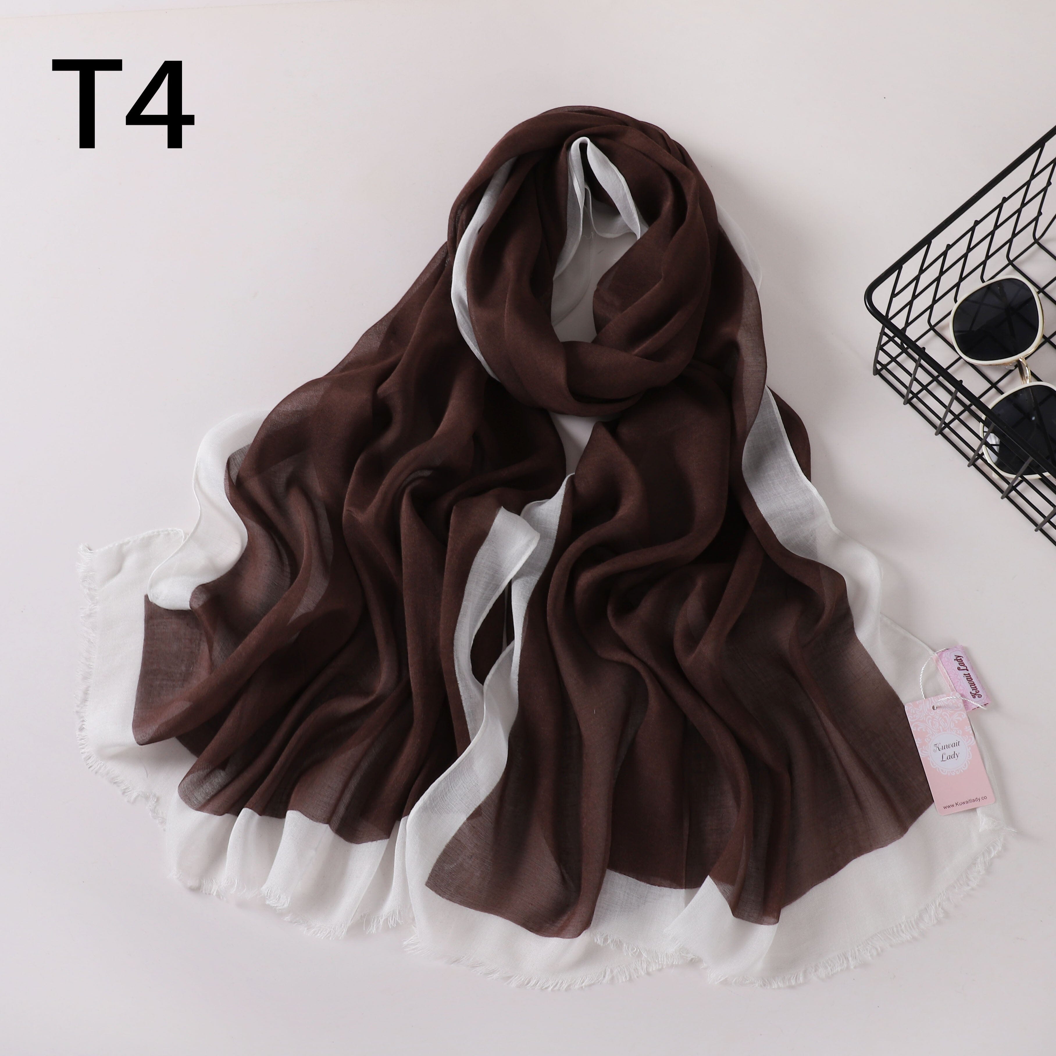 Frame Border Linen Scarf