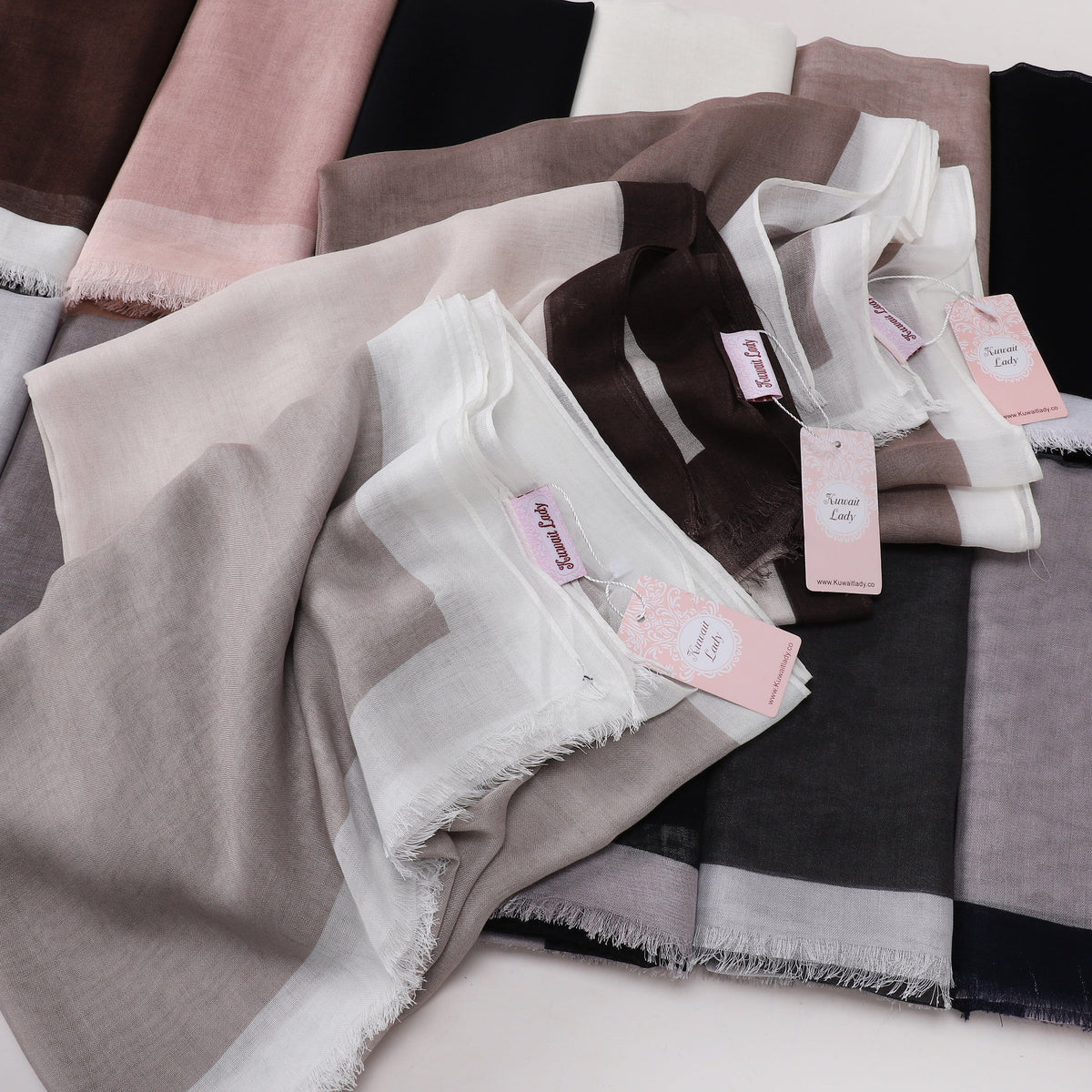 Frame Border Linen Scarf
