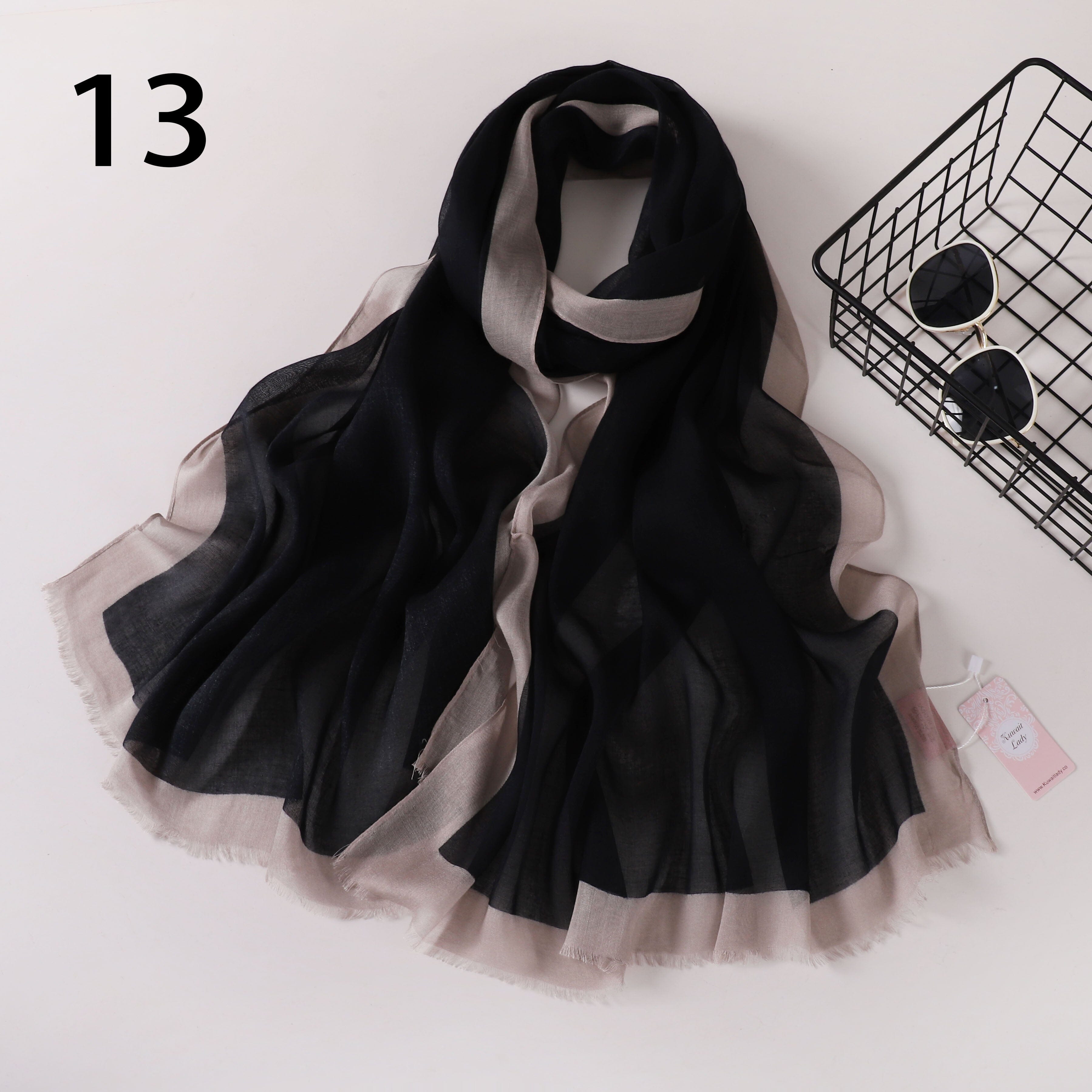 Frame Border Linen Scarf