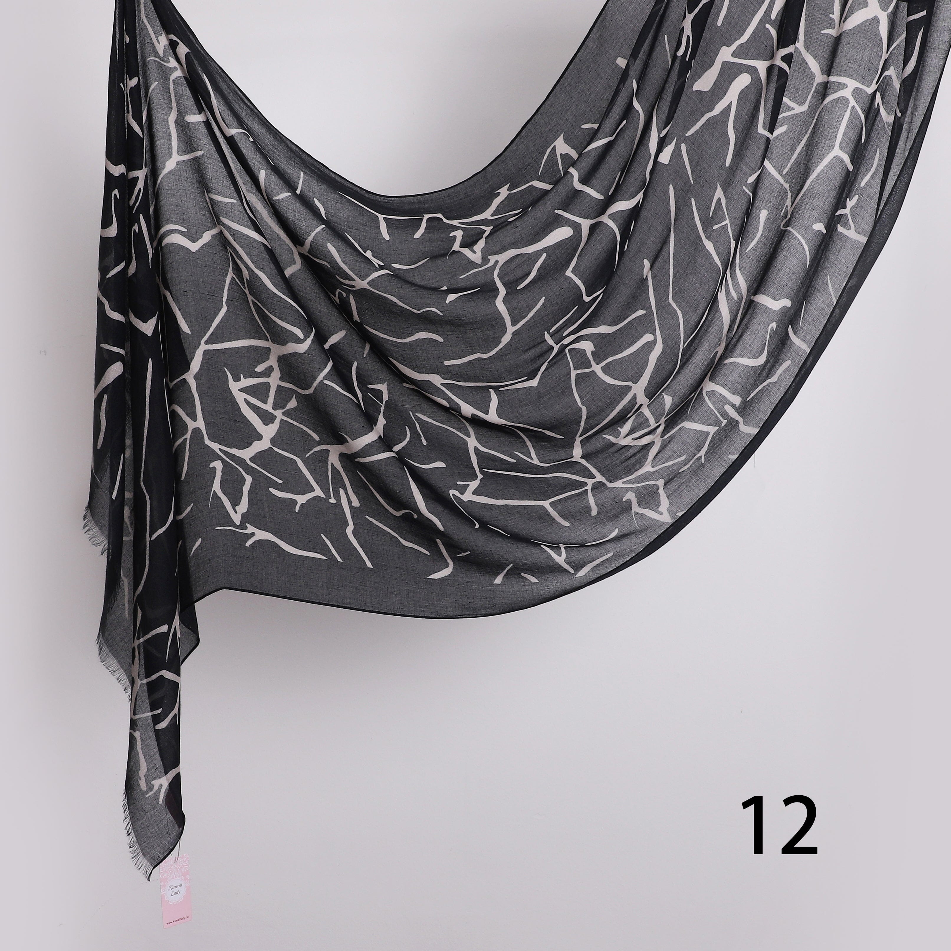Graphite Linen Scarf
