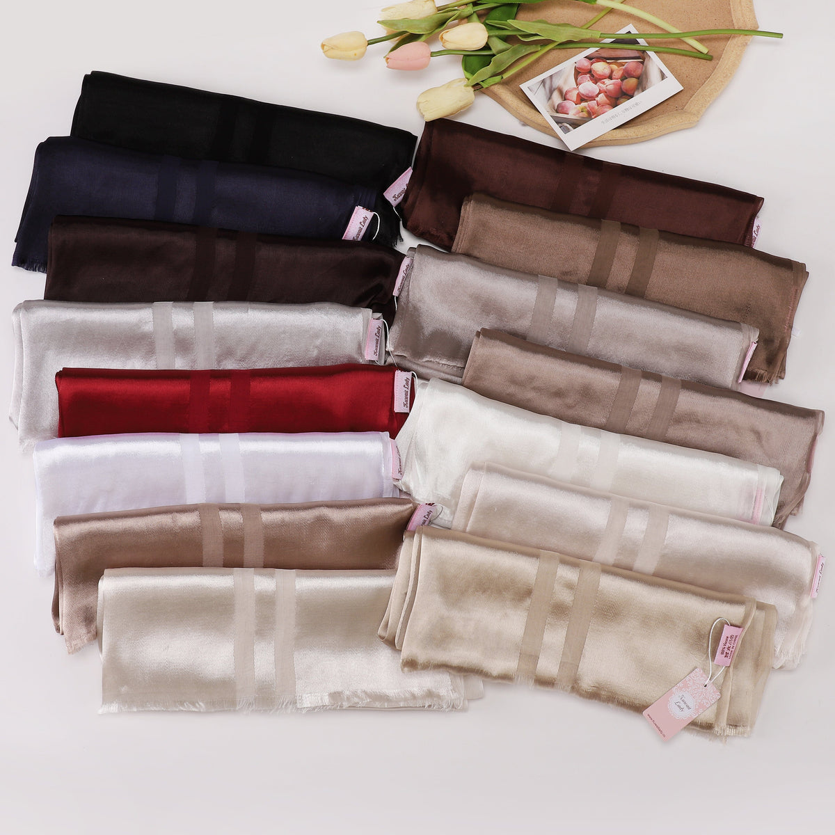 Half Linen, Half Satin Elegance