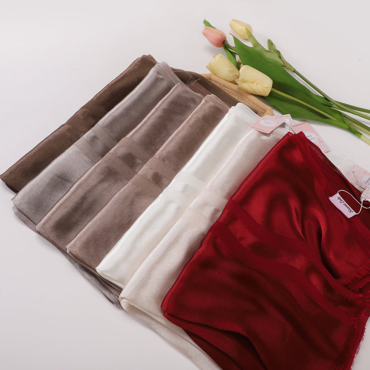 Half Linen, Half Satin Elegance