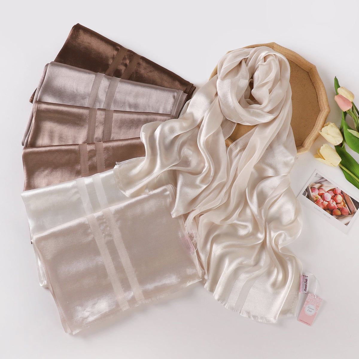 Half Linen, Half Satin Elegance
