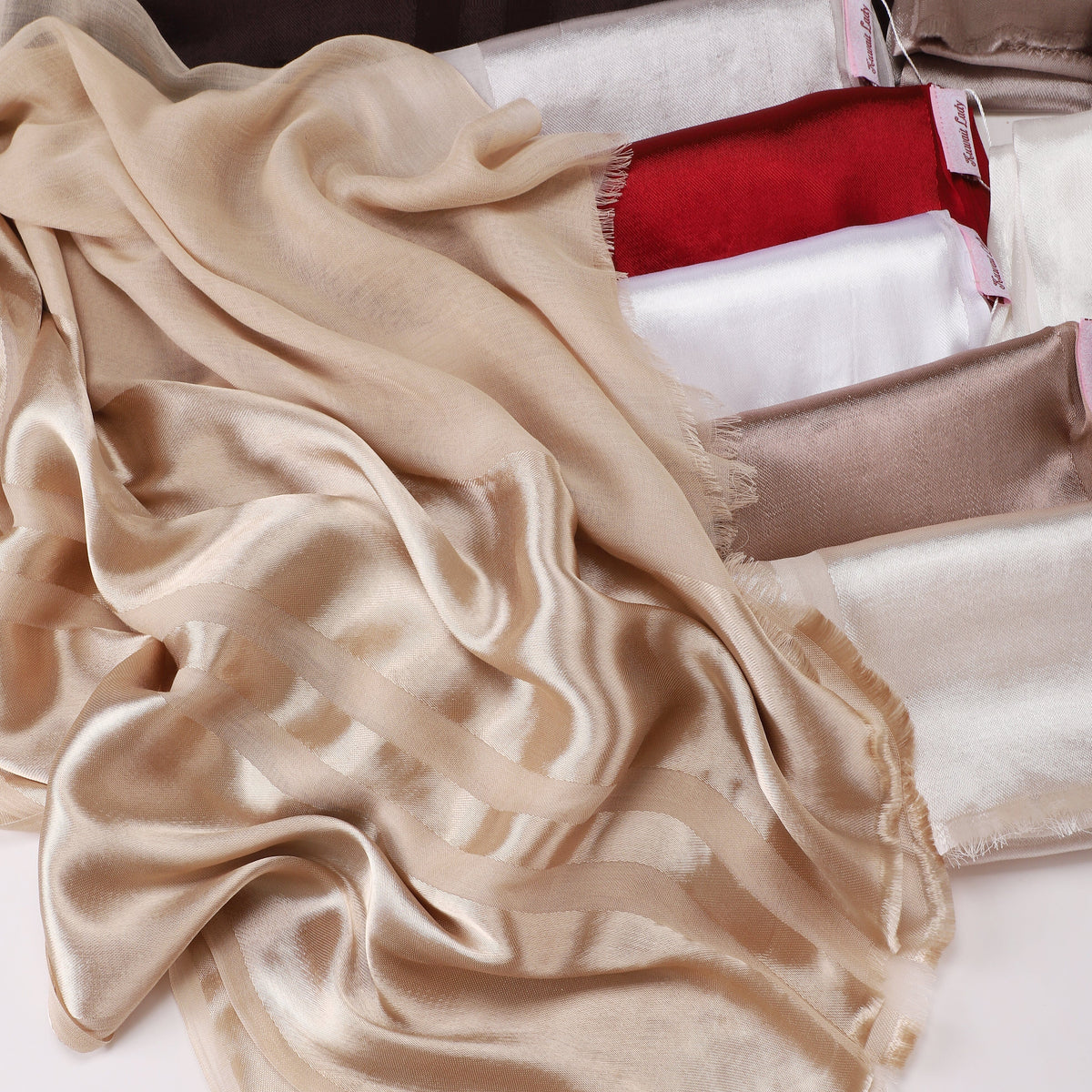 Half Linen, Half Satin Elegance