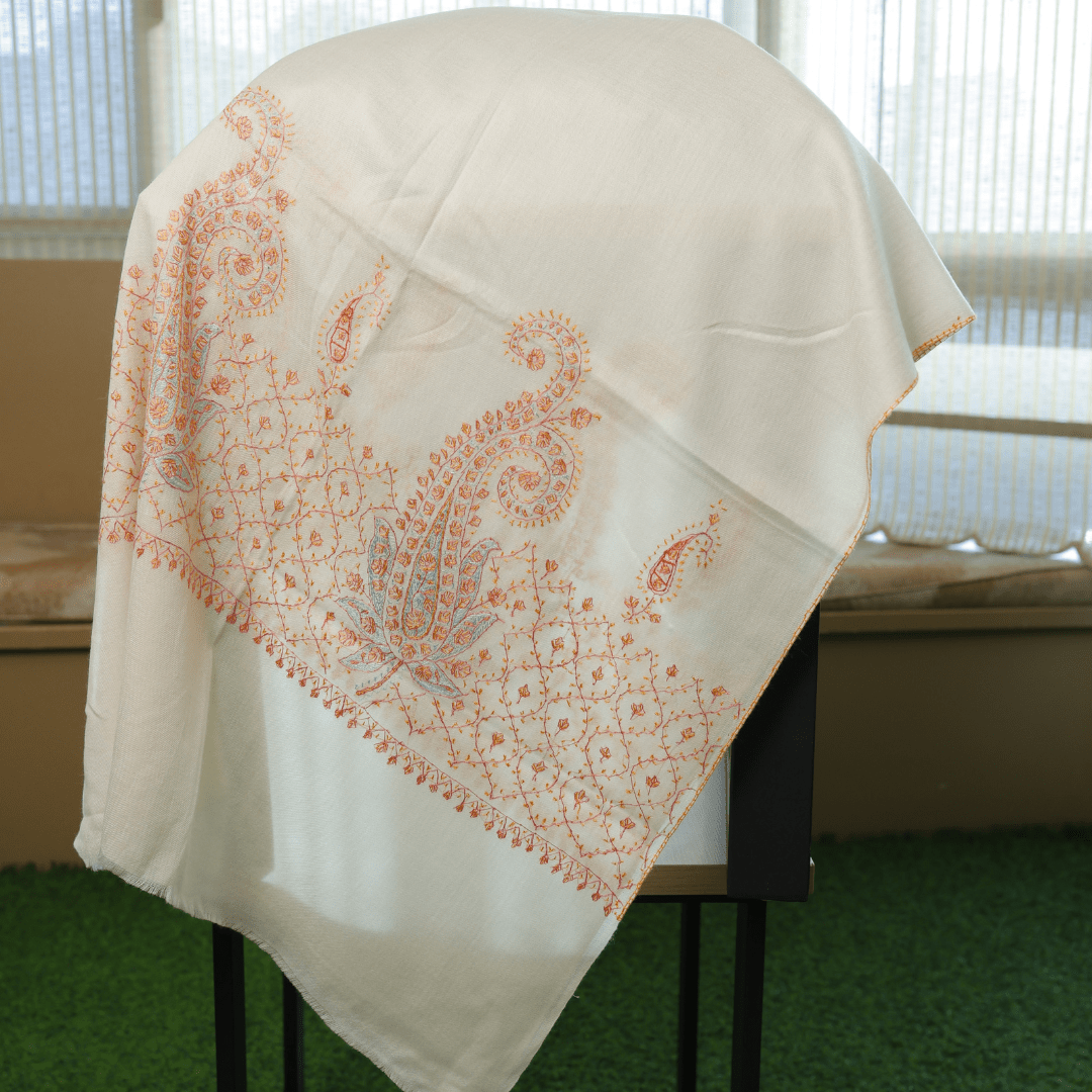 Handcrafted Paisley Border Shawl