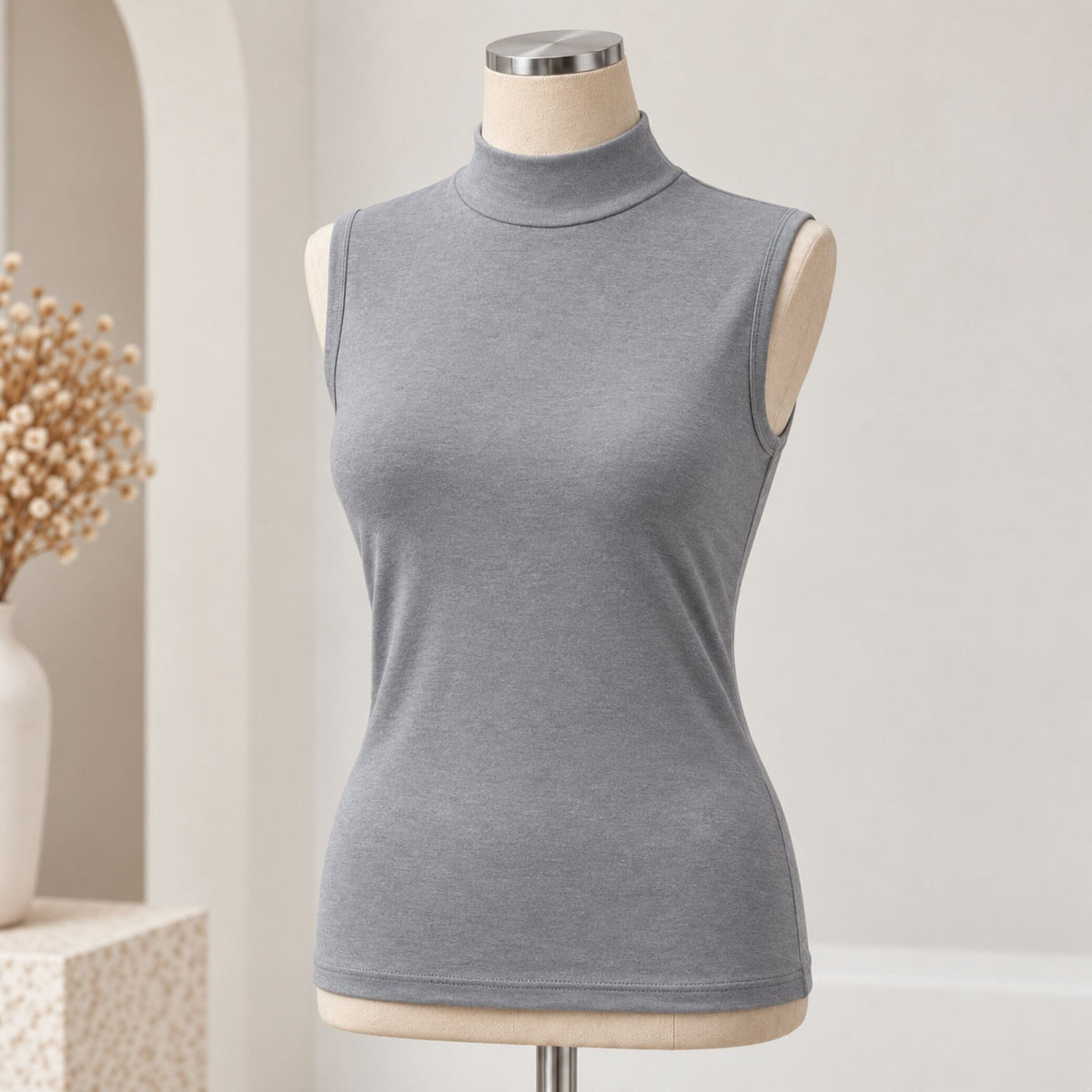 High Neck Halfer Vest