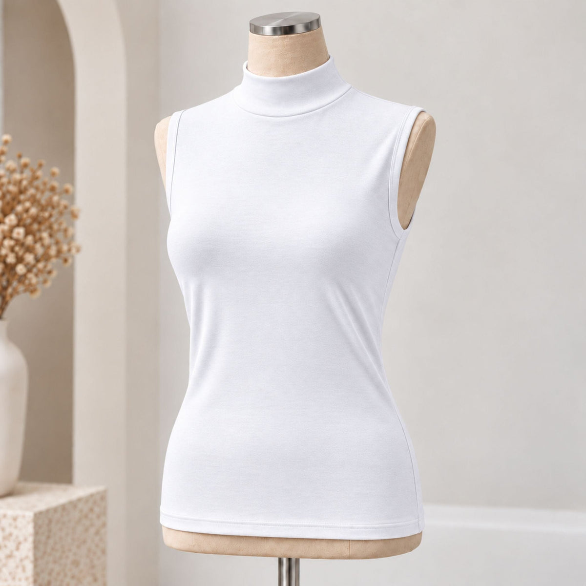 High Neck Halfer Vest