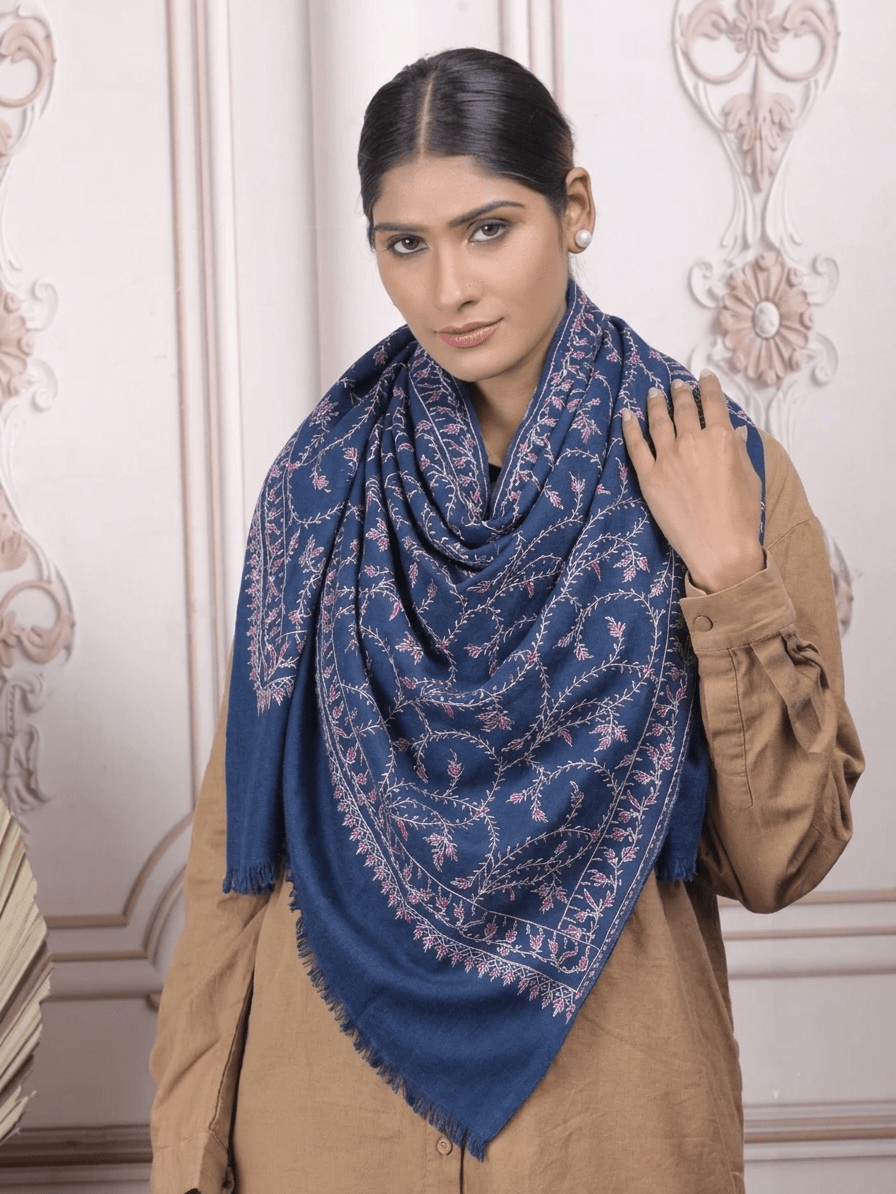 Jaalidar Hand Embroidered Shawl