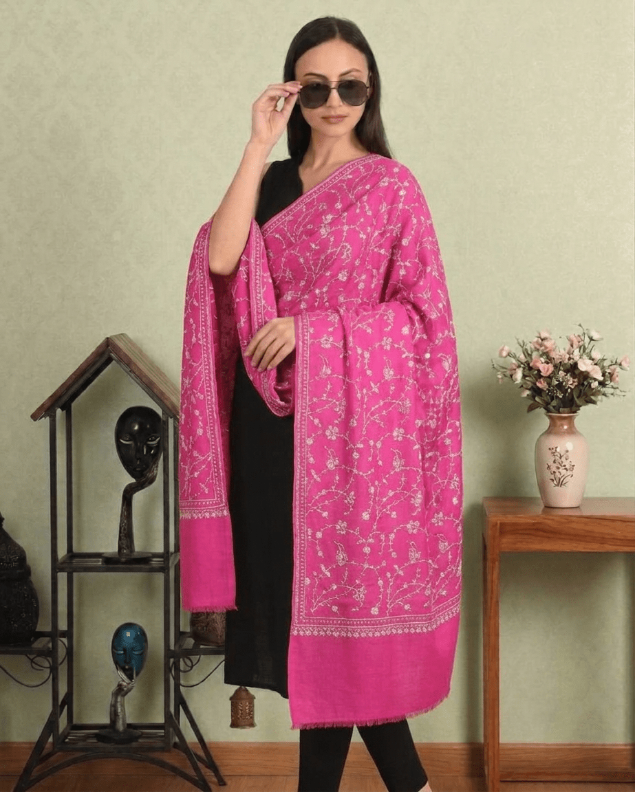 Jaalidar Hand Embroidered Shawl