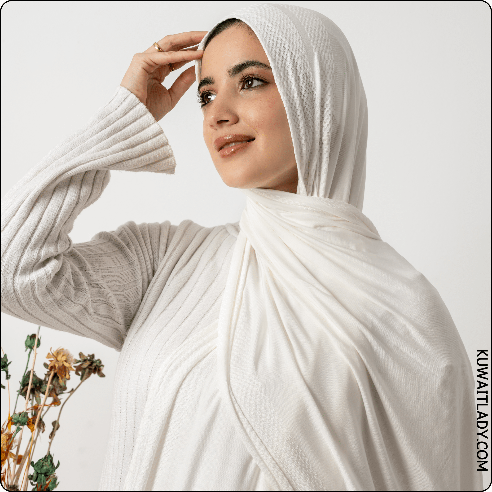 Jacquard Cotton Stretch Scarf