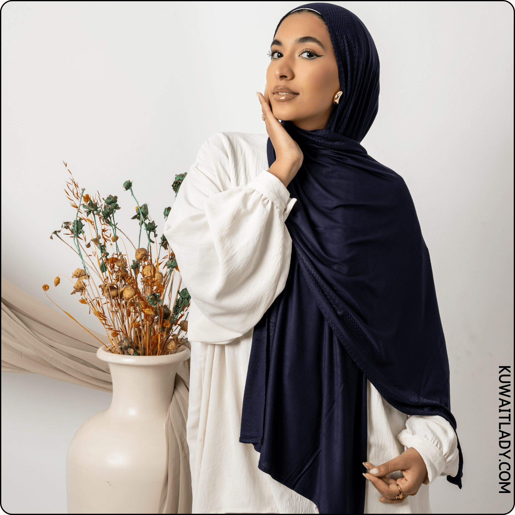 Jacquard Cotton Stretch Scarf