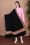 Kalamkari Pashmina Blend Shawl – Boundary Pattern