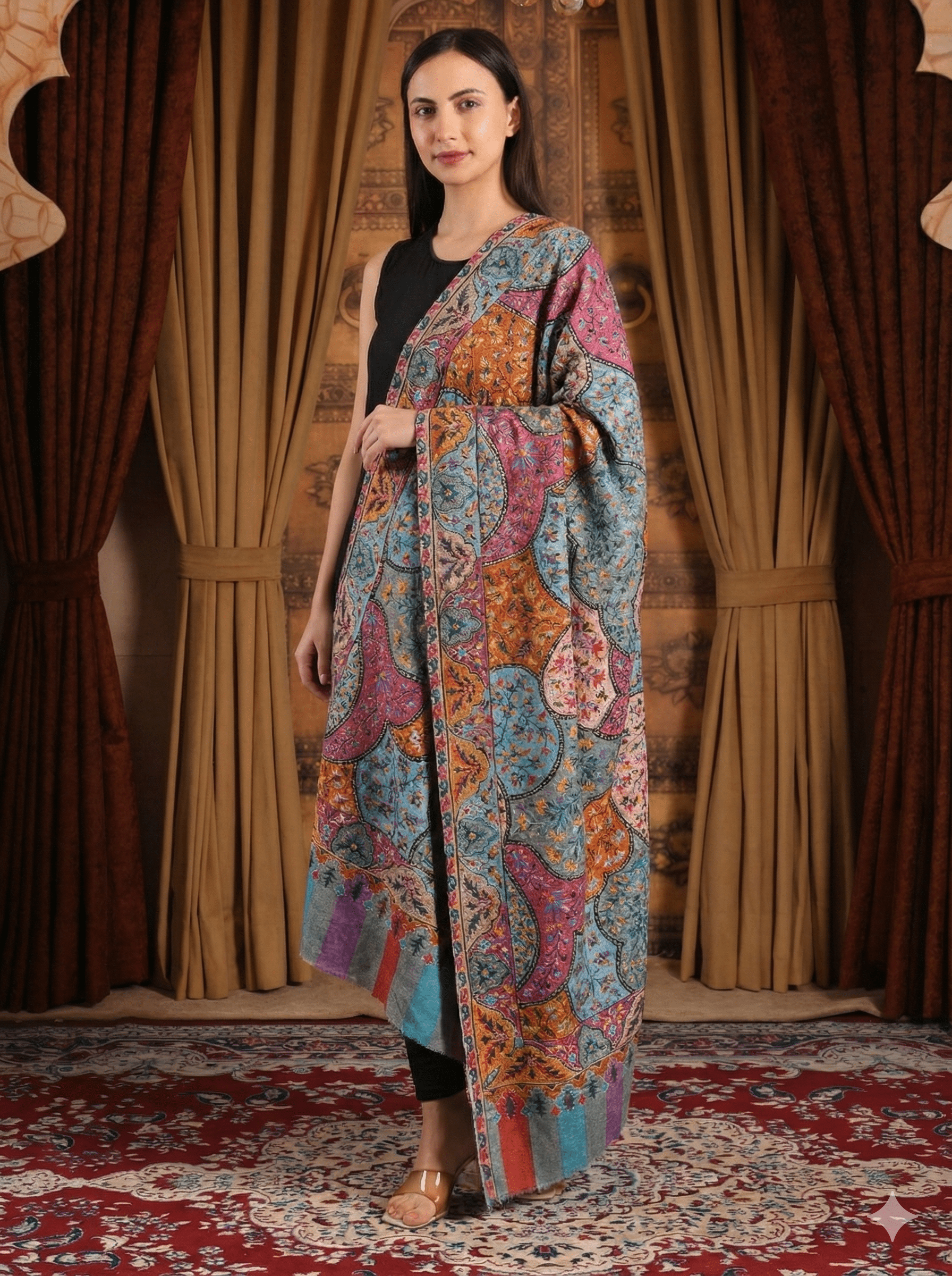 Kalamkari Pashmina Shawl