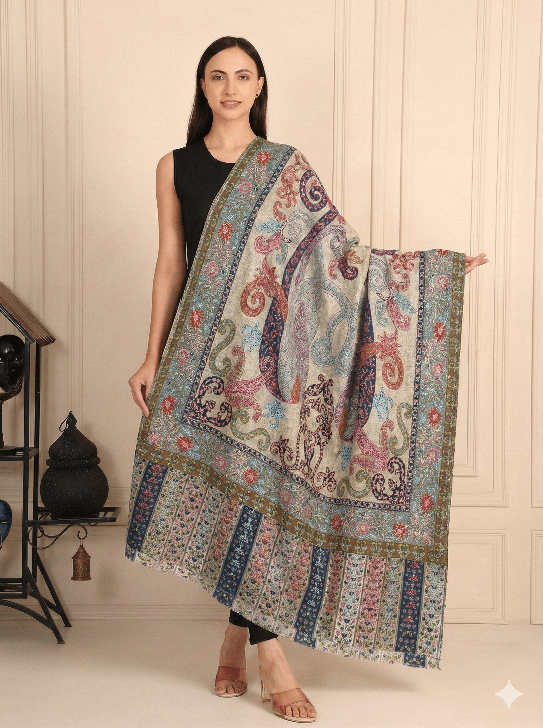 Kalamkari Pashmina Shawl