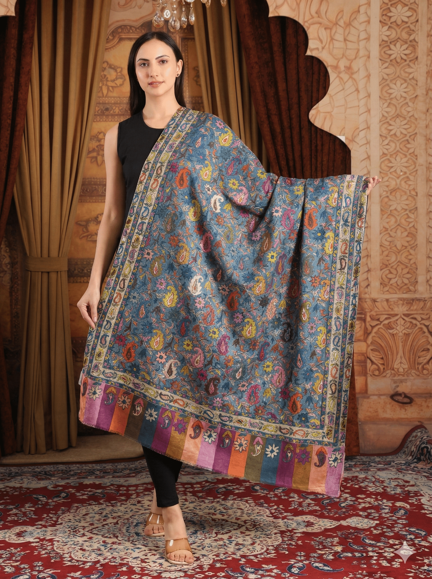 Kalamkari Pashmina Shawl