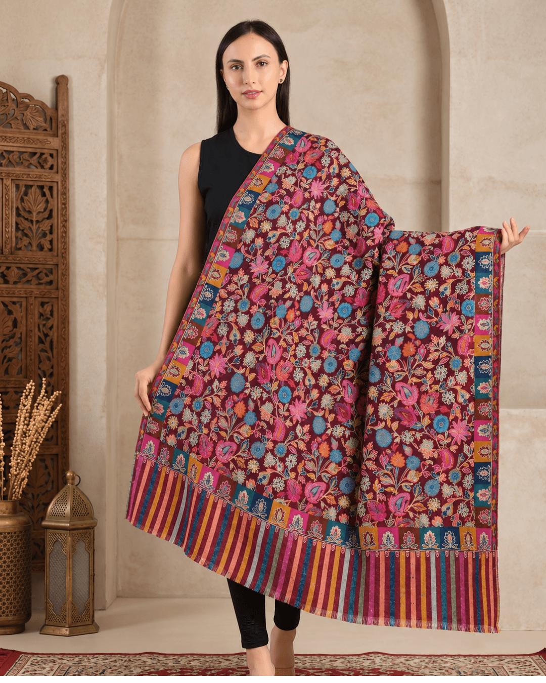 Kalamkari Pashmina Shawl