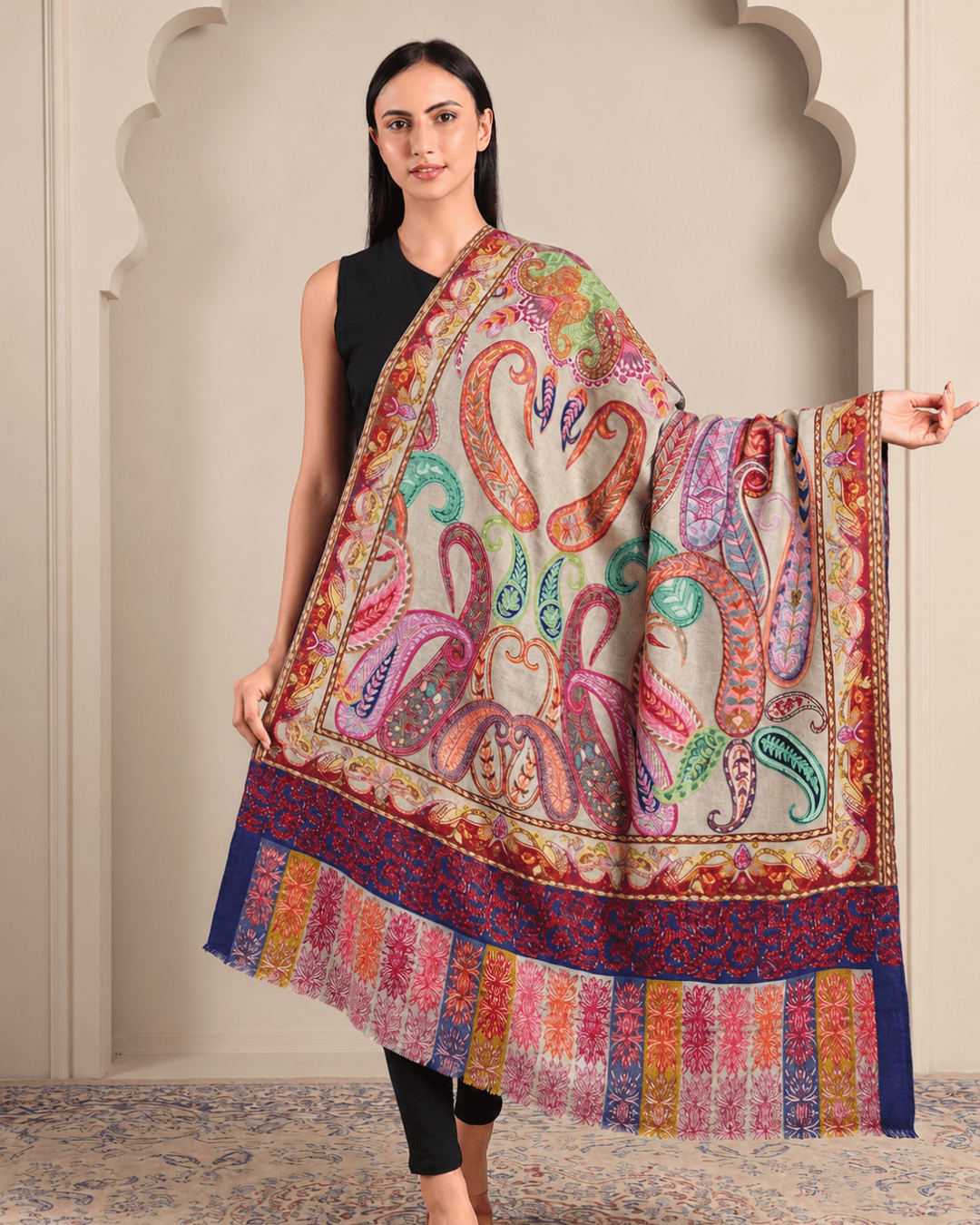 Kalamkari Pashmina Shawl