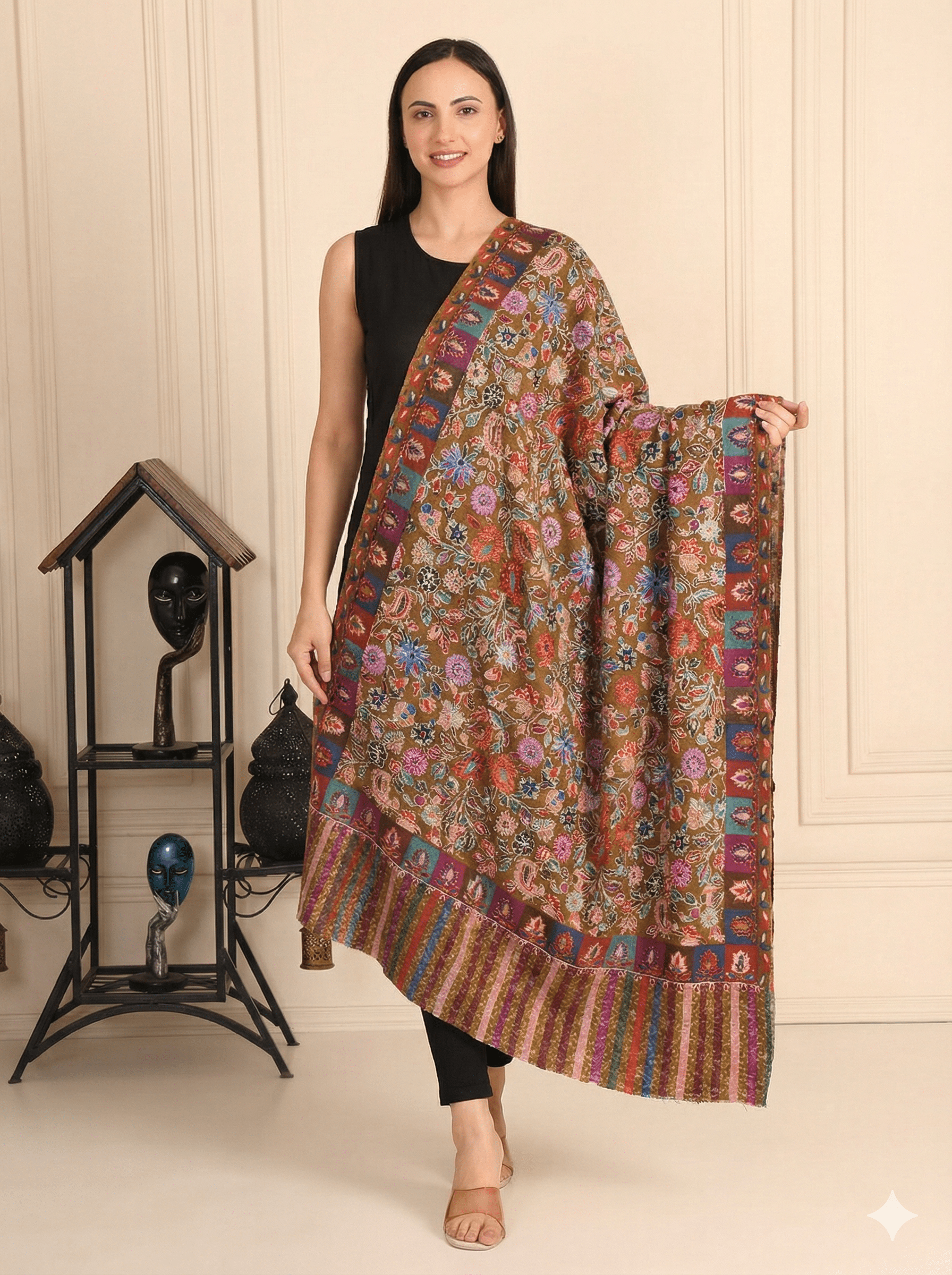 Kalamkari Pashmina Shawl