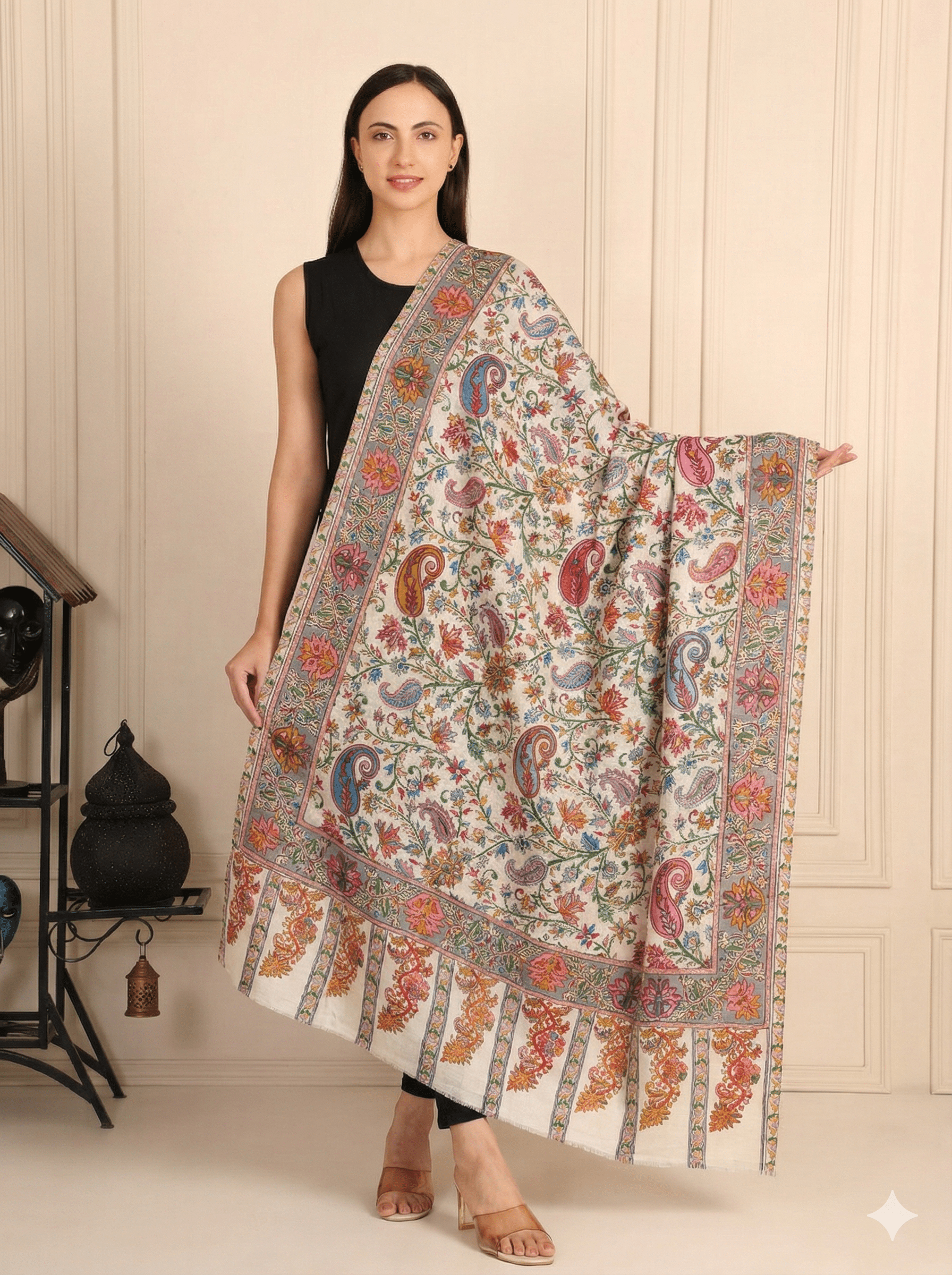 Kalamkari Pashmina Shawl
