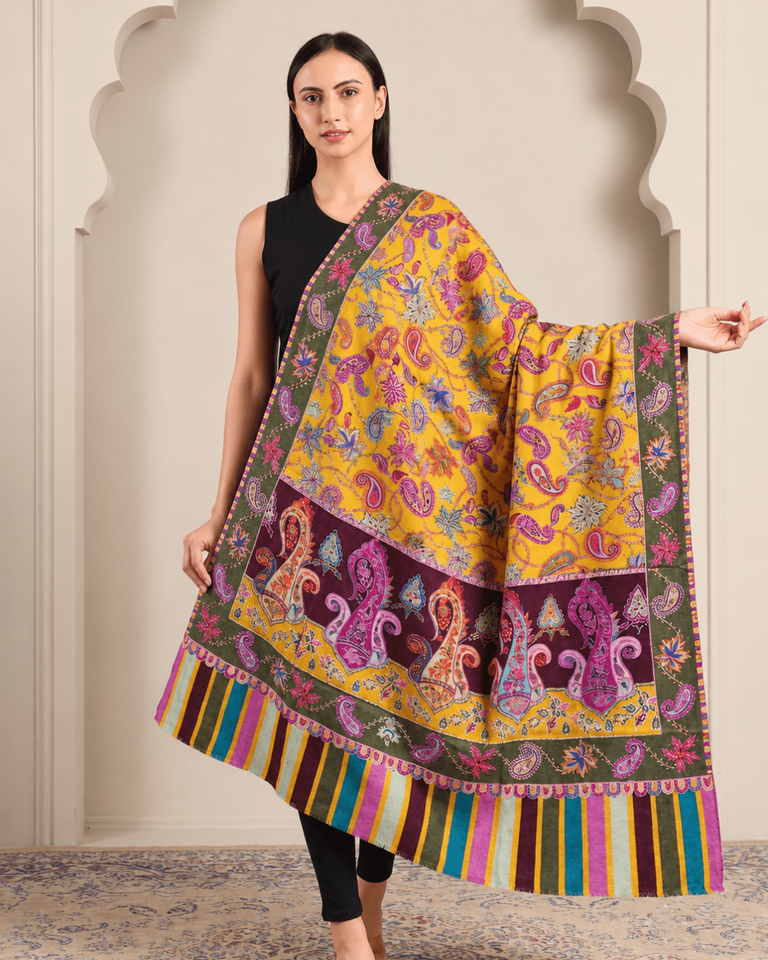 Kalamkari Pashmina Shawl
