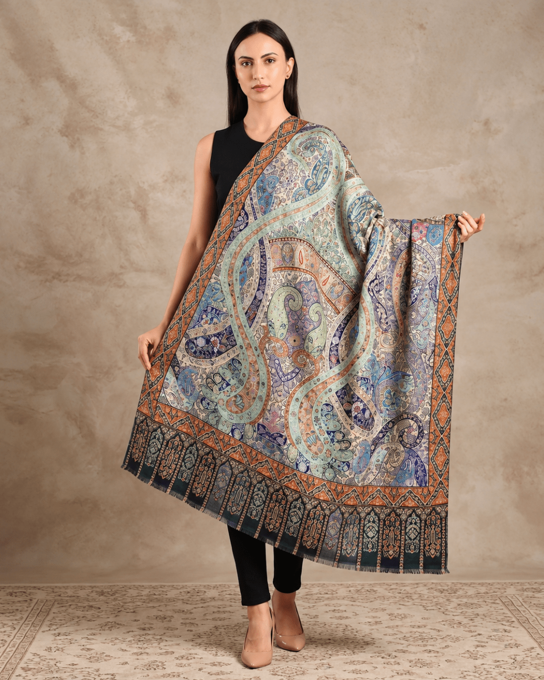 Kalamkari Pashmina Shawl