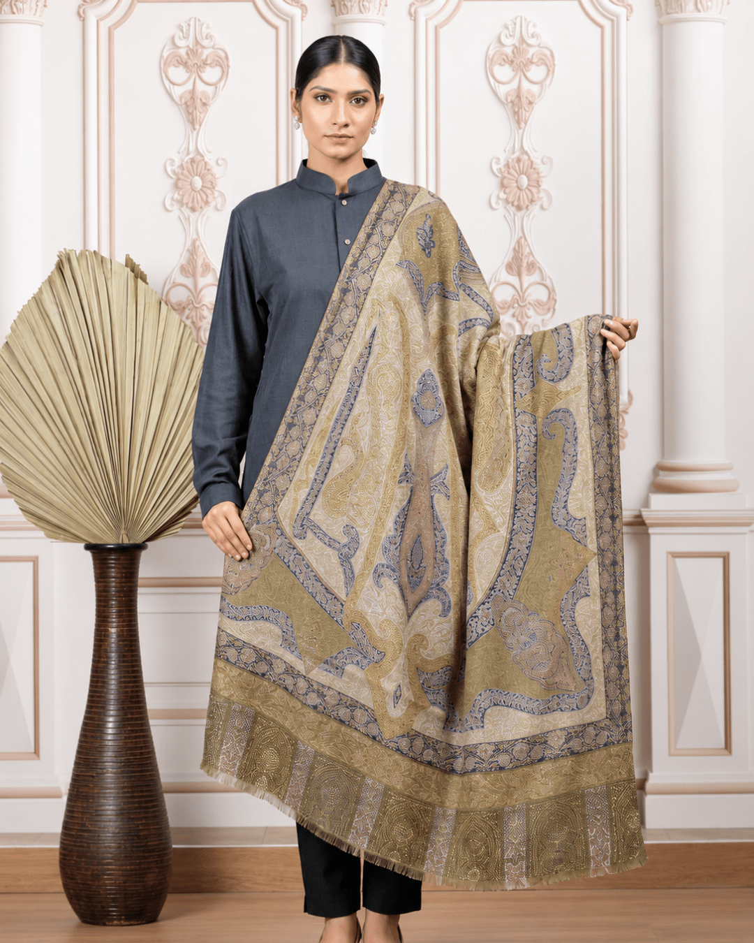 Kalamkari Pashmina Shawl