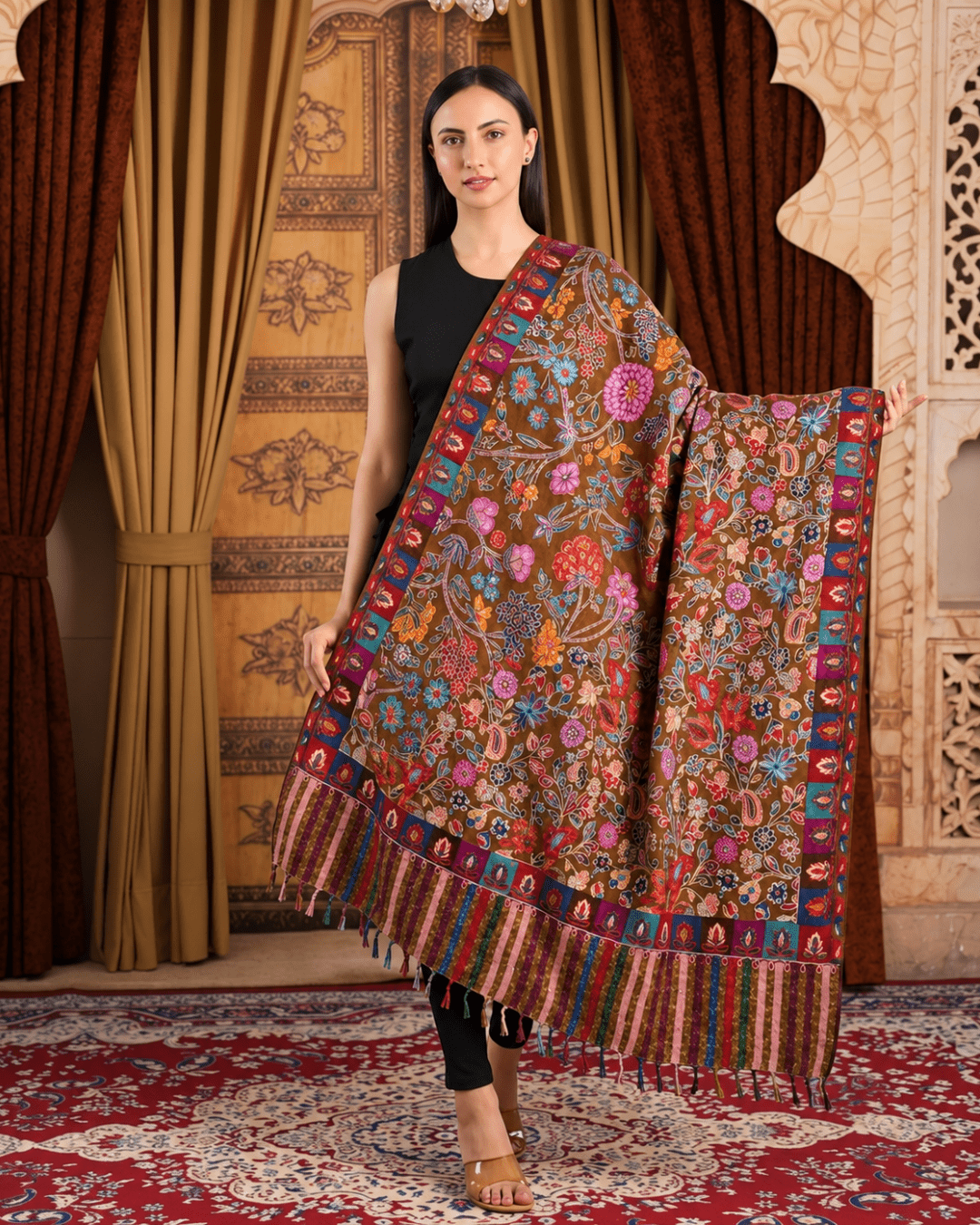 Kalamkari Pashmina Shawl
