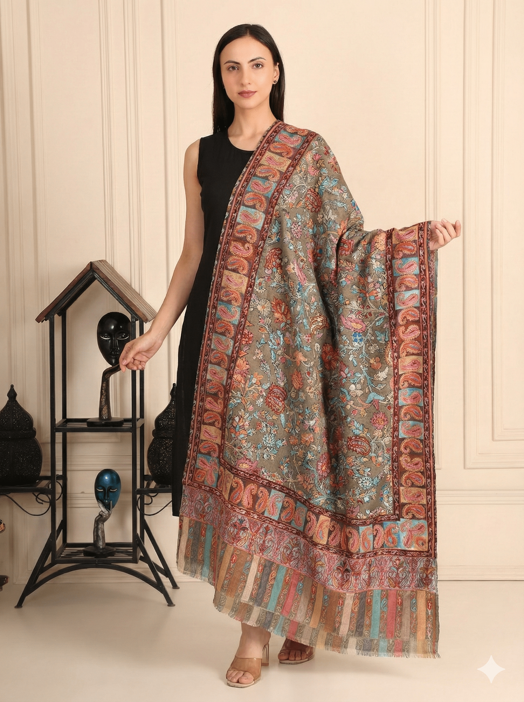 Kalamkari Pashmina Shawl
