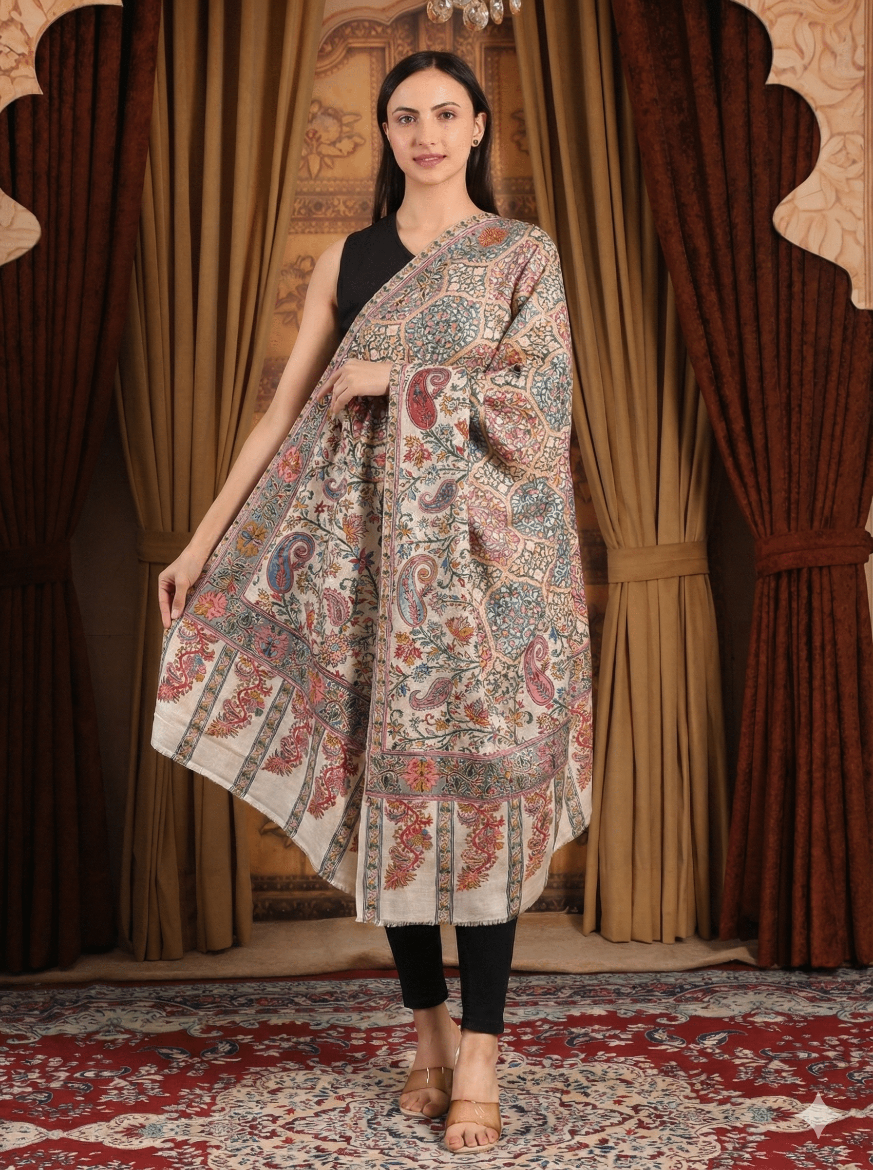 Kalamkari Pashmina Shawl